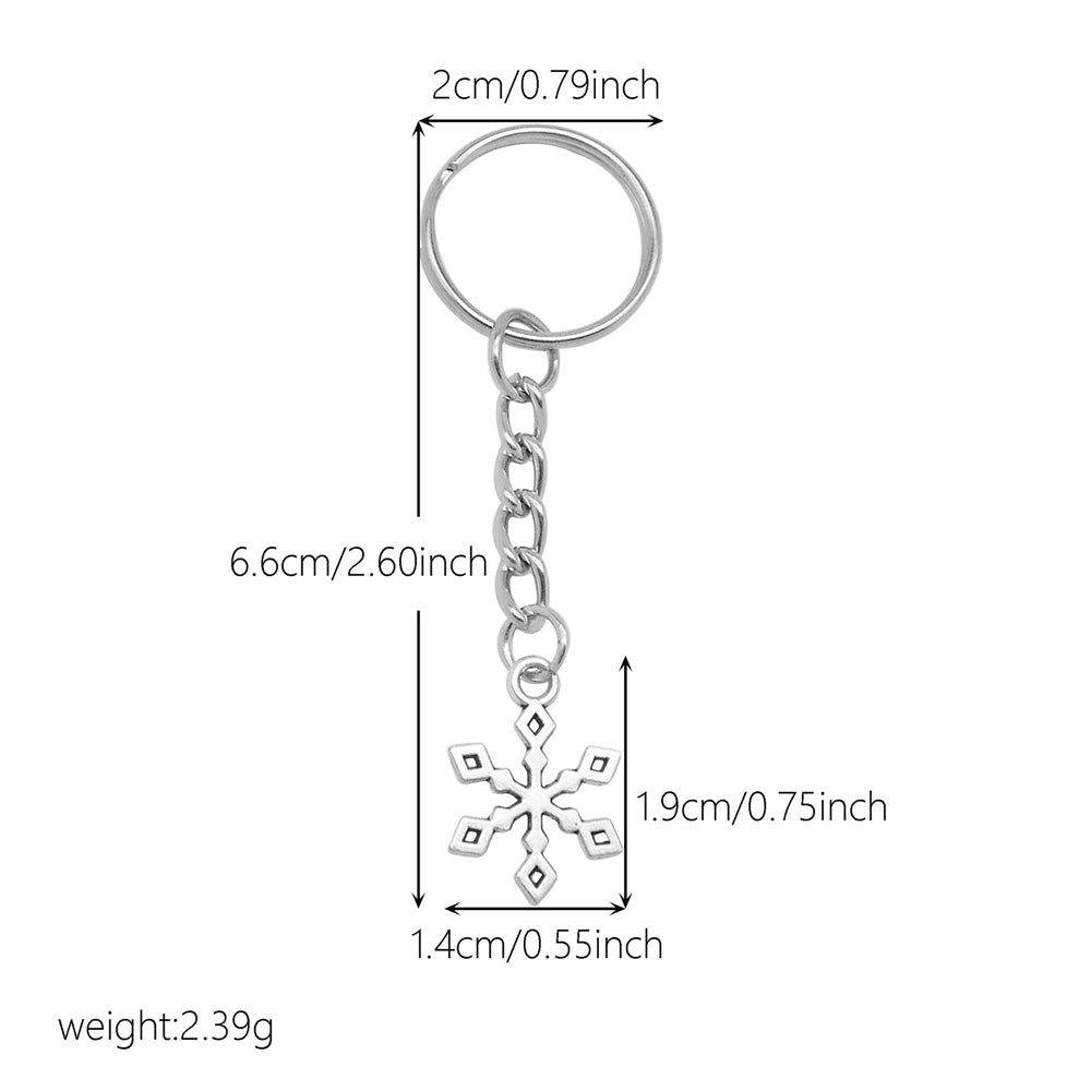 10Pcs Retro Silver Dangle Pendant with Conncetor Loop - Alloy Keyring Heart Star Moon Shape Charm Handmade Keychain for Car Key & Bag Decoration
