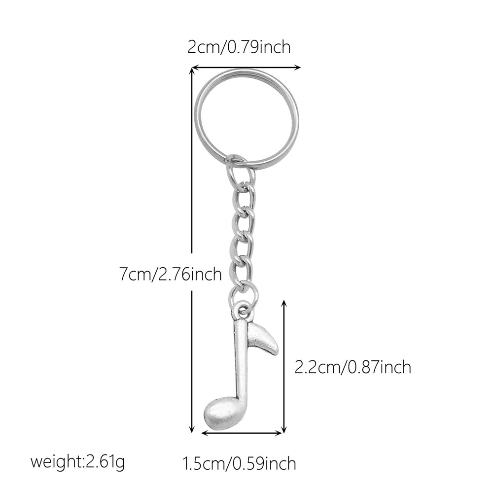 10Pcs Retro Silver Dangle Pendant with Conncetor Loop - Alloy Keyring Heart Star Moon Shape Charm Handmade Keychain for Car Key & Bag Decoration