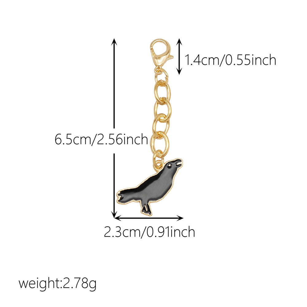 10Pcs Halloween Dangle Charm with Lobster Clasp - Alloy Keychain Bat Ghost Spider Shape Pendant for Bag Decoration DIY Jewelry Earrings Supplies