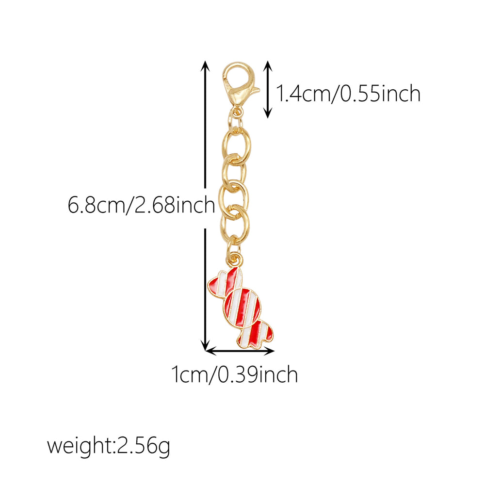 10Pcs Halloween Dangle Charm with Lobster Clasp - Alloy Keychain Bat Ghost Spider Shape Pendant for Bag Decoration DIY Jewelry Earrings Supplies