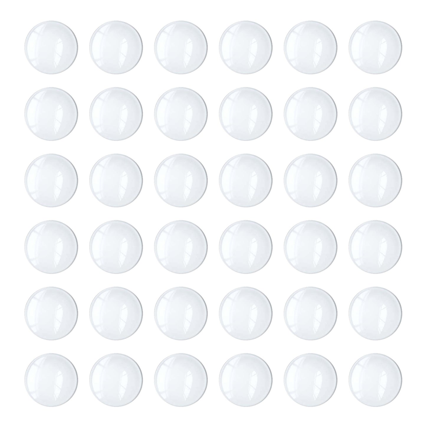 Transparent Glass Cabochons Clear Round Flat Back Dome Tile Cabochon Covers for Cameo Photo Pendant Jewelry Making