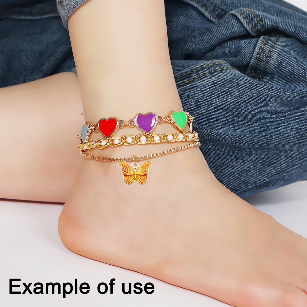 5pcs 14x18mm Alloy Butterfly Charm DIY Jewelry Dangle Enamel Insect Design Pendant Necklace Bracelet Earrings Making Accessory Bag Key Chain Crafts Decor