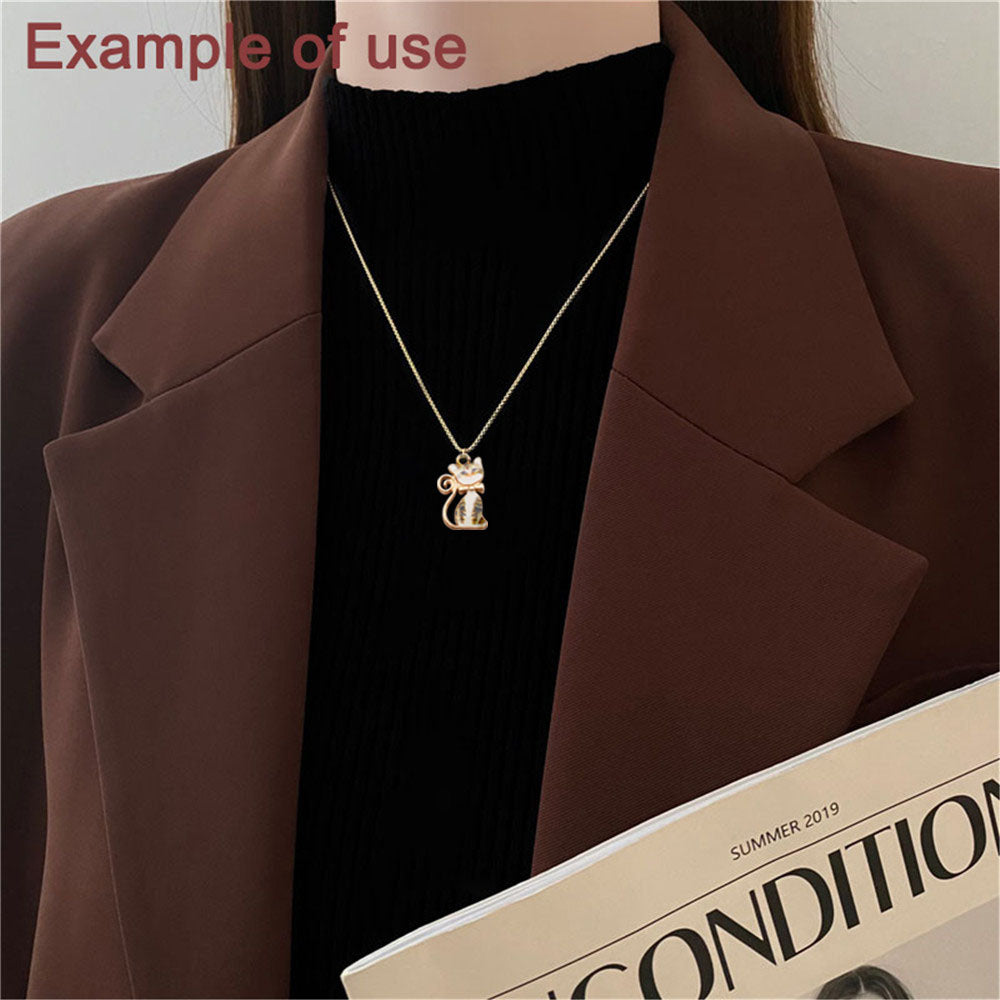 5pcs 13x21mm Quality Plated Cute Cat Charm Cartoon Kitty Black White Cat Pendant DIY Jewelry Accessory for Necklace Bracelet Earrings Making Key Chain Phone Chain Crafts Decor