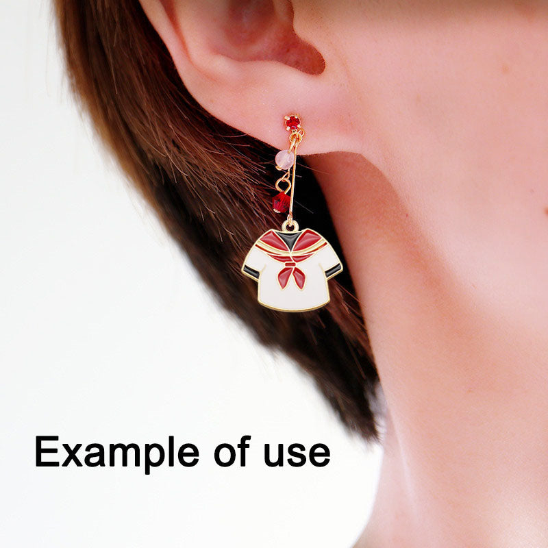 6pcs Alloy Japanese School Uniform Charm Sailor Collar Style Pendant for Jewelry Making Diy Crafts Decor