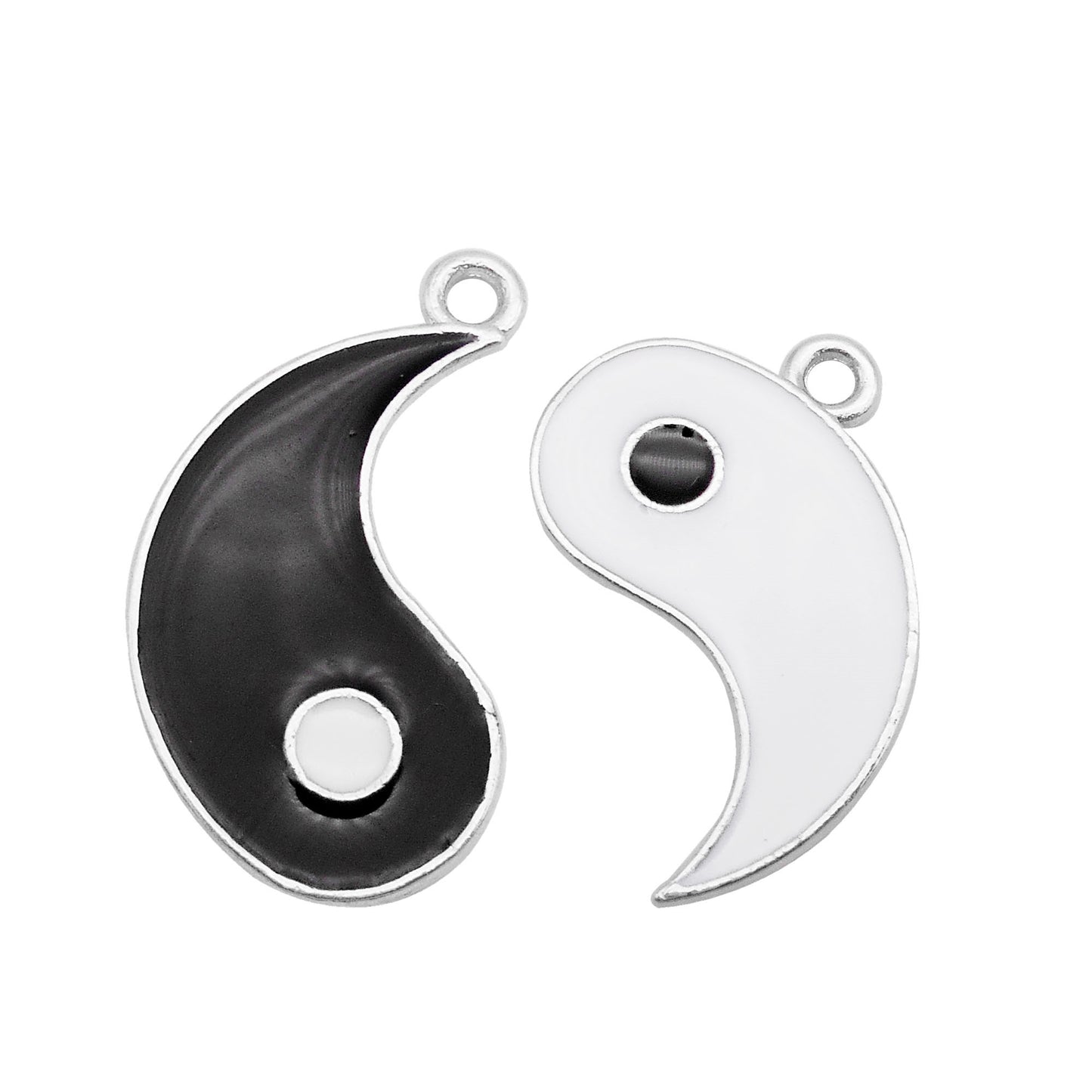 3 Sets Tai Chi Yin Yang Charm Chinese Taoist Symbol Design Zen Yin Yang Pendant Couple Jewelry Making Accessory Necklace Bracelet Decor