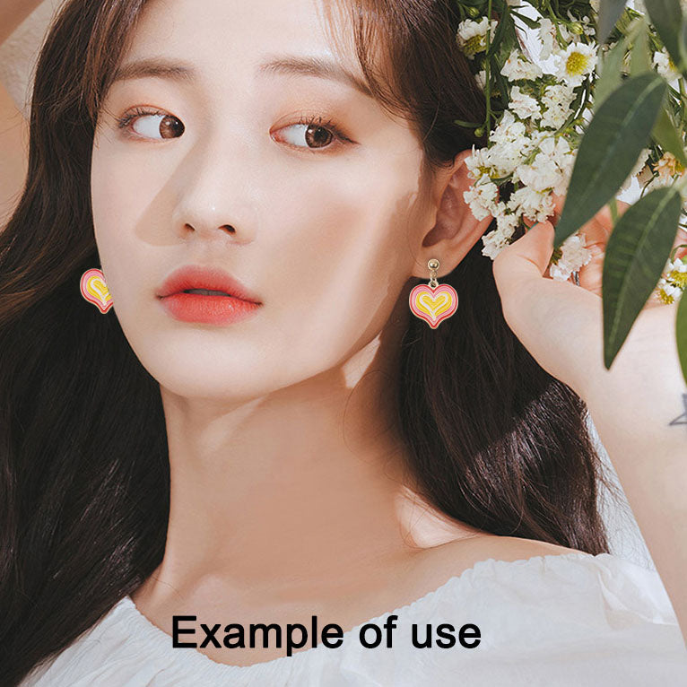 4pcs Enamel Heart Charm Metal Alloy Jewelry Pendant for Necklace Bracelet Earrings Making DIY Crafts Decor