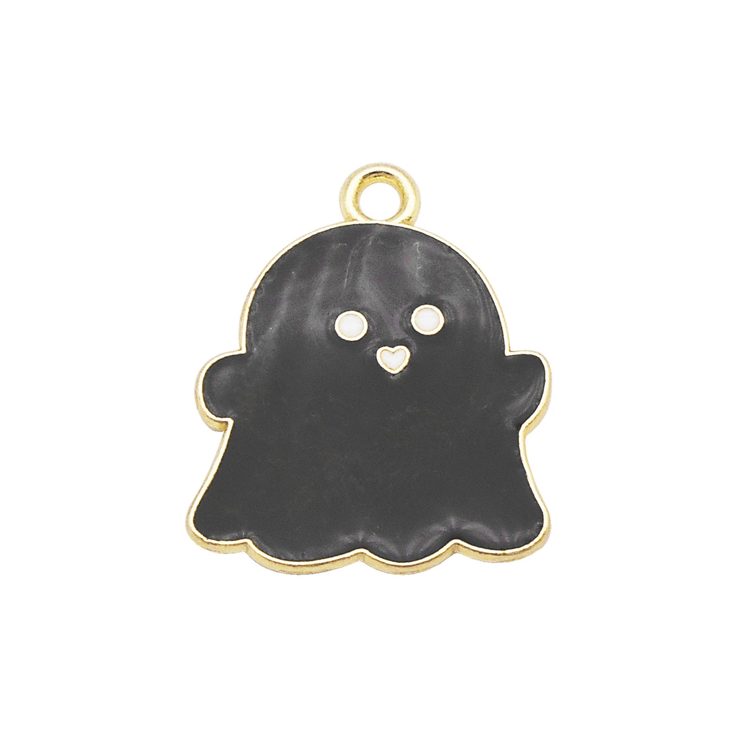 5Pcs 19x22mm Enamel Halloween Ghost Spirit Charm DIY Jewelry Making Supplies Necklace Bracelet Earrings Pendant Accessory