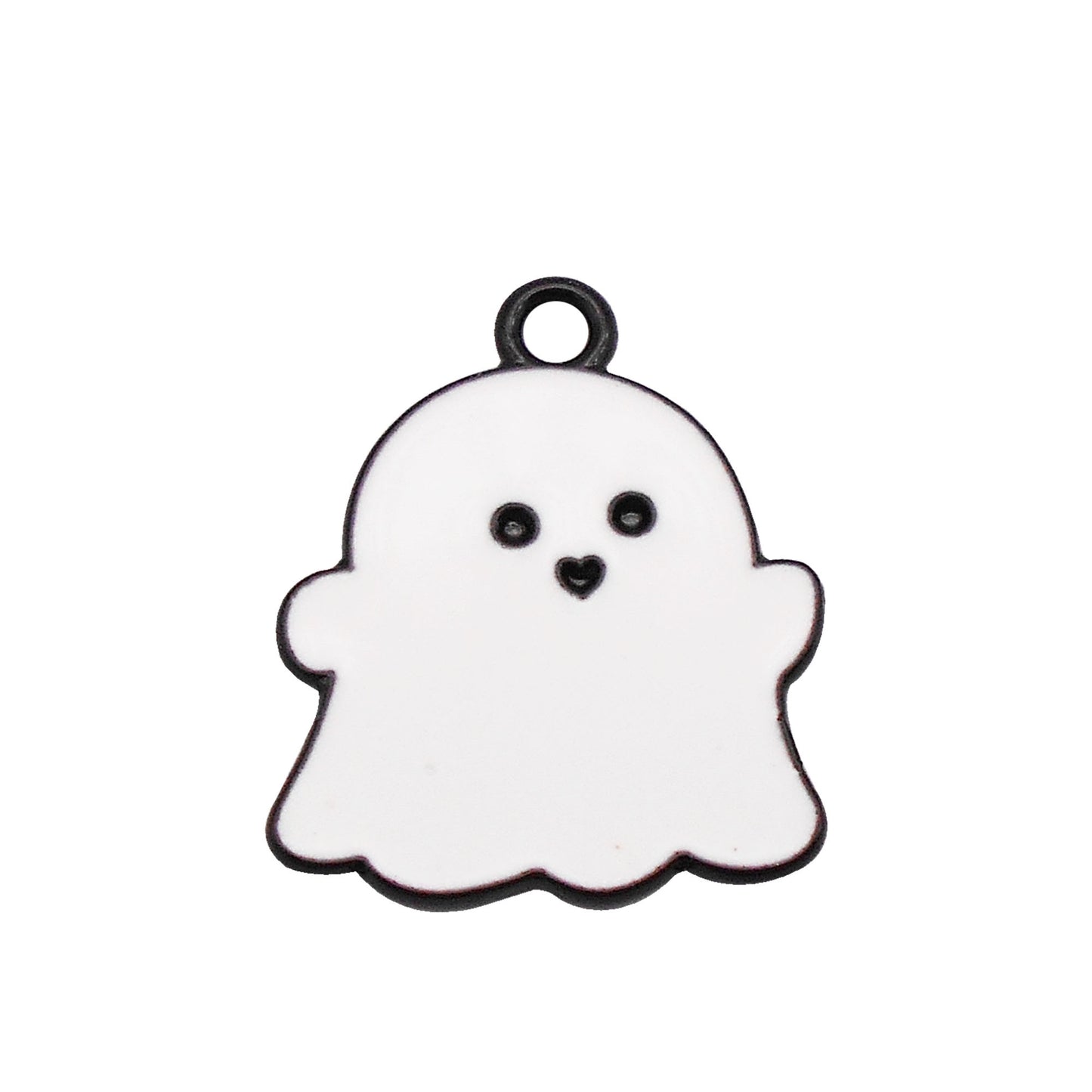 5Pcs 19x22mm Enamel Halloween Ghost Spirit Charm DIY Jewelry Making Supplies Necklace Bracelet Earrings Pendant Accessory
