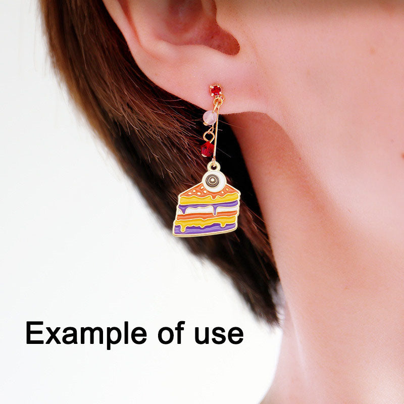 6Pcs 21x19mm Halloween Cake Design Charm with Evil Eye Decor DIY Jewelry Necklace Bracelet Earrings Pendant Accessory