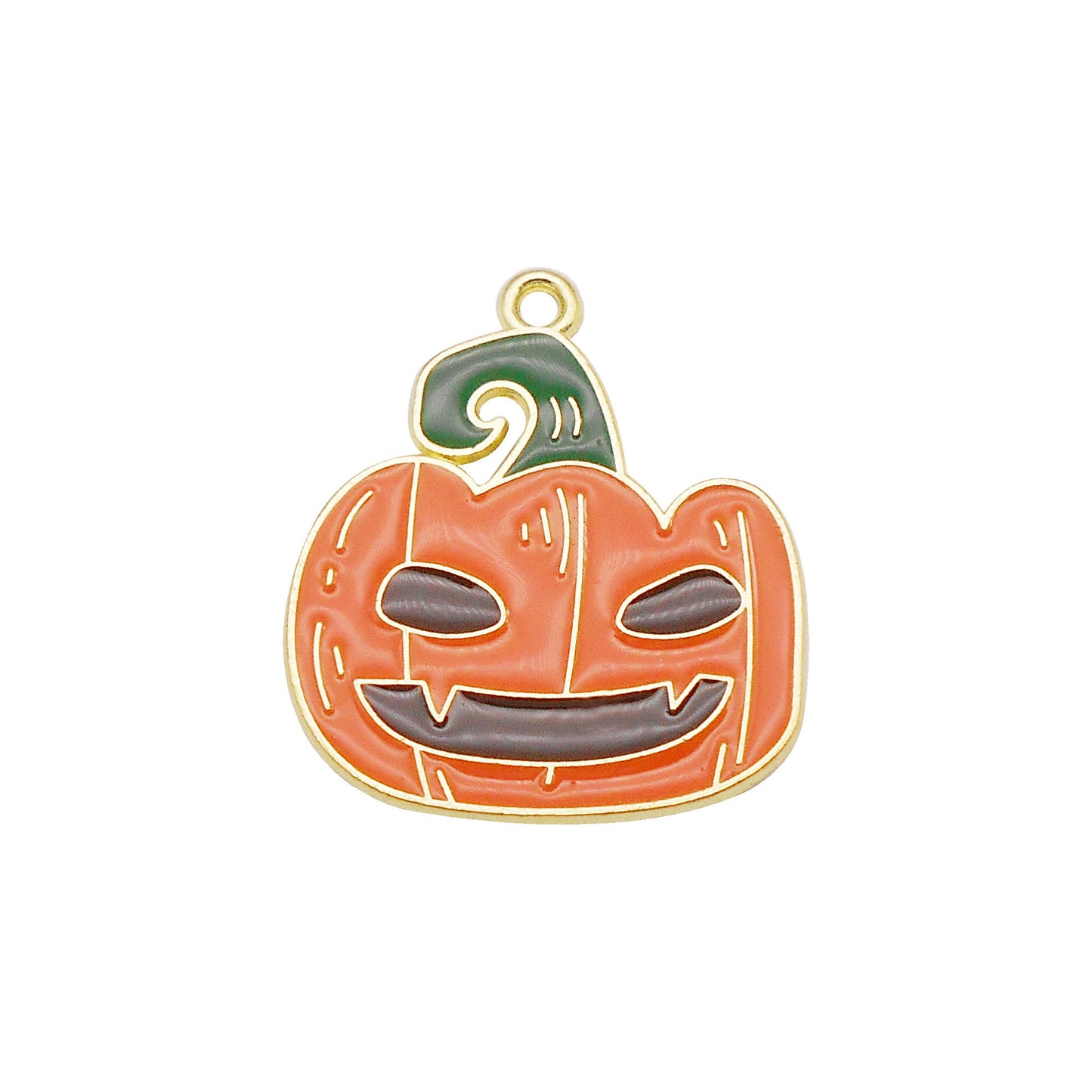 6Pcs Halloween Pumpkin Devil Face Charms Alloy Enamel Jewelry Dangle DIY Crafts Necklace Bracelet Earrings Pendant Accessory 20x22mm
