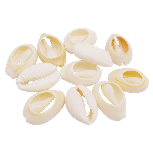 100Pcs Natural Sea Shells White Cowrie Sliced Shell Bead for Fish Tank Aquarium Decor Anklet Bracelet Making Accessory DIY Hair Decor