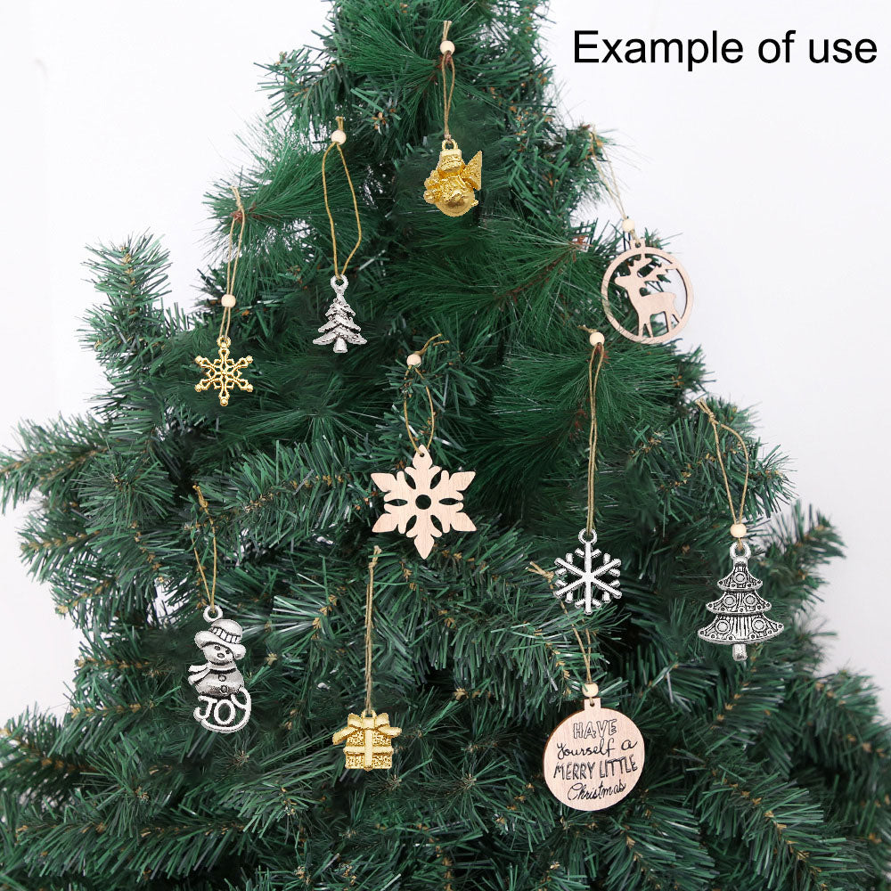 100g One Pack of Mixed Elk Snowflake Design Charm Alloy Christmas Dangle Pendant for DIY Jewelry Making, Crafts Christmas Tree Decor