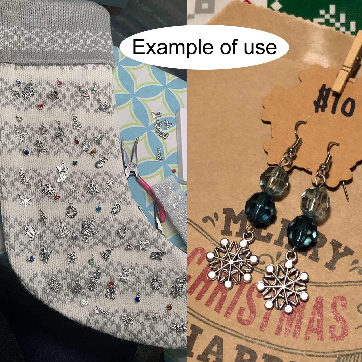 100 Grams Mixed Alloy Christmas Collection Charms for Jewelry Pendants Necklace Earrings Bracelet Making Home Decoration DIY Craft Accessory