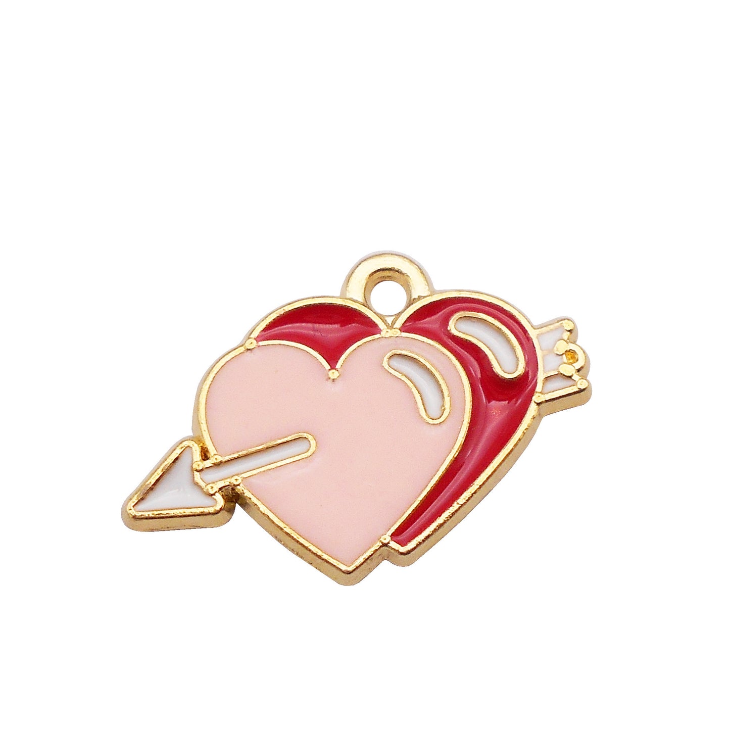 4Pcs Enamel Love Heart Series Charm Alloy Jewelry Pendant for Women DIY Necklaces Bracelets Bag Purse Hanging Dangle Making