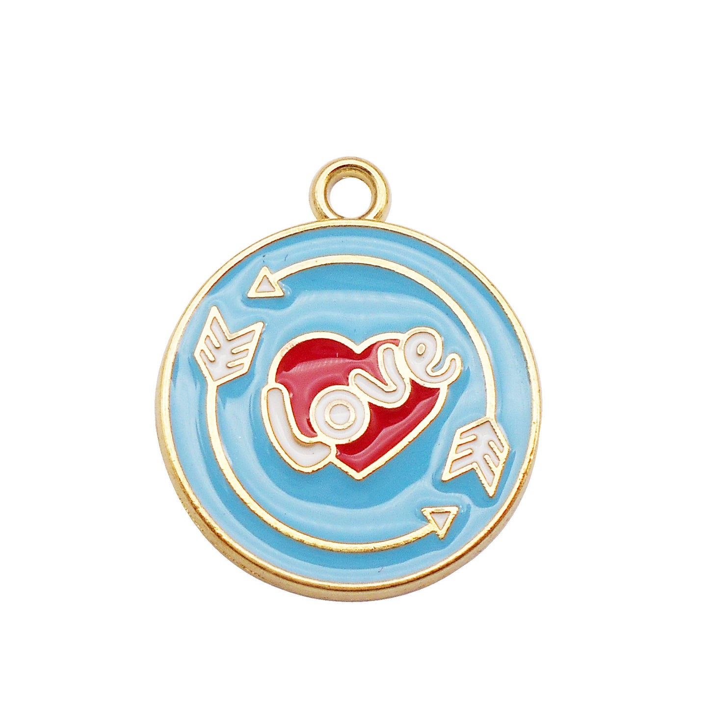 4Pcs Enamel Love Heart Series Charm Alloy Jewelry Pendant for Women DIY Necklaces Bracelets Bag Purse Hanging Dangle Making