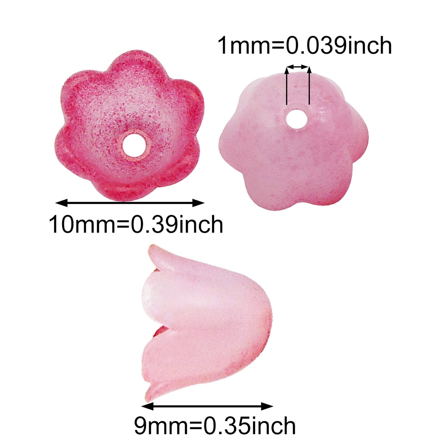50-100Pcs Acrylic Jewelry Beads Flower Candy Design Spacer Beads for Necklace Bracelet Earrings Making DIY Crafts Supplies Phone Chain Decor