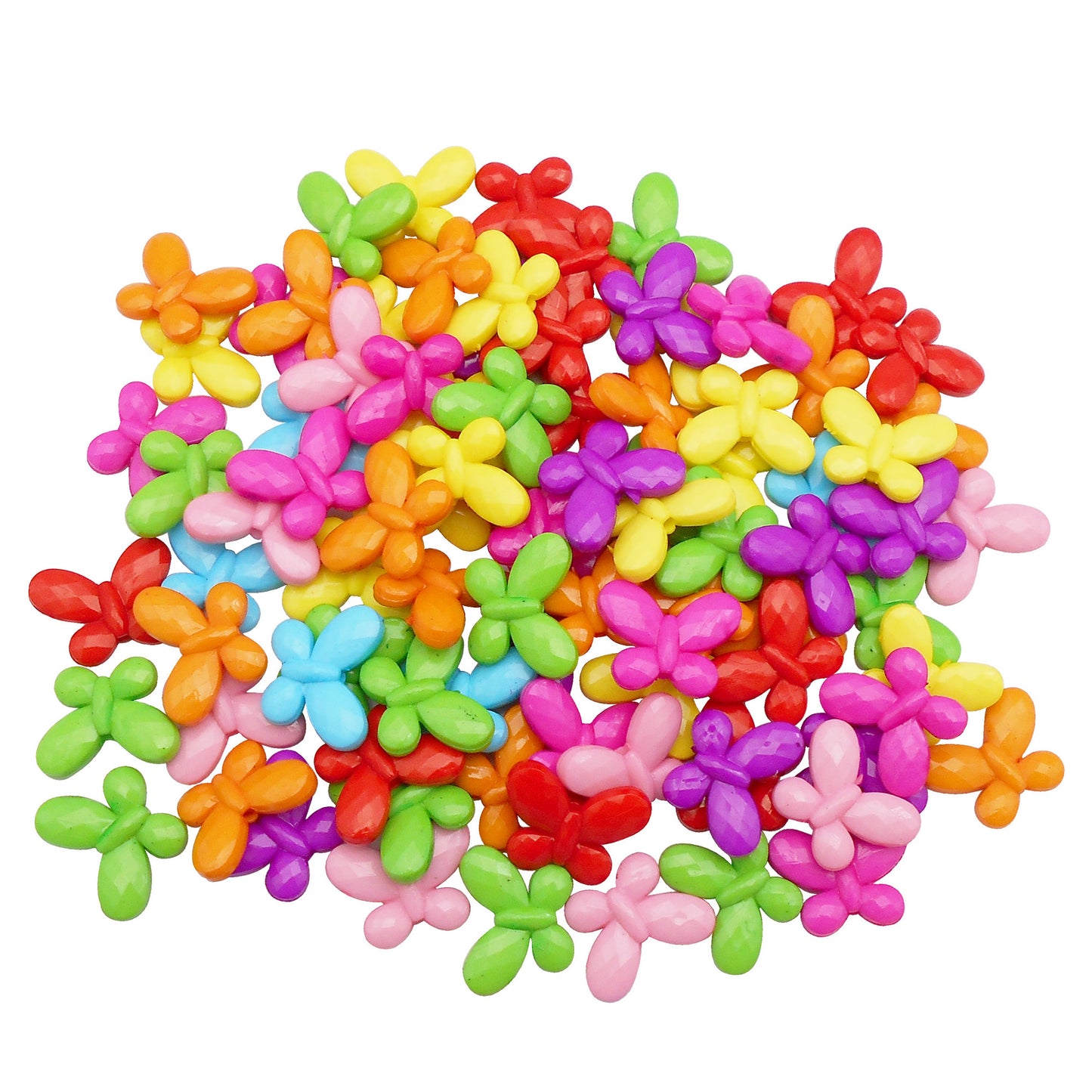 50-100Pcs Acrylic Jewelry Beads Flower Candy Design Spacer Beads for Necklace Bracelet Earrings Making DIY Crafts Supplies Phone Chain Decor