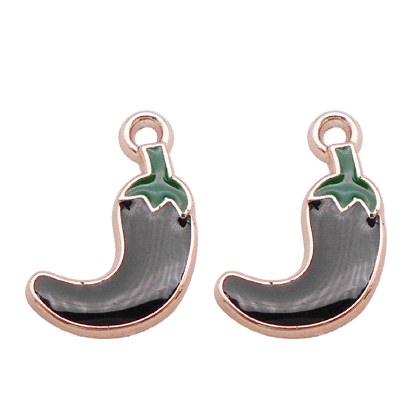16Pcs Plastic Chili Pepper Charm 21x15mm Korean Style Enamel Pendant for Jewelry Earrings Necklace Bracelet Charm Making DIY Crafts Supplies Keychain Decor