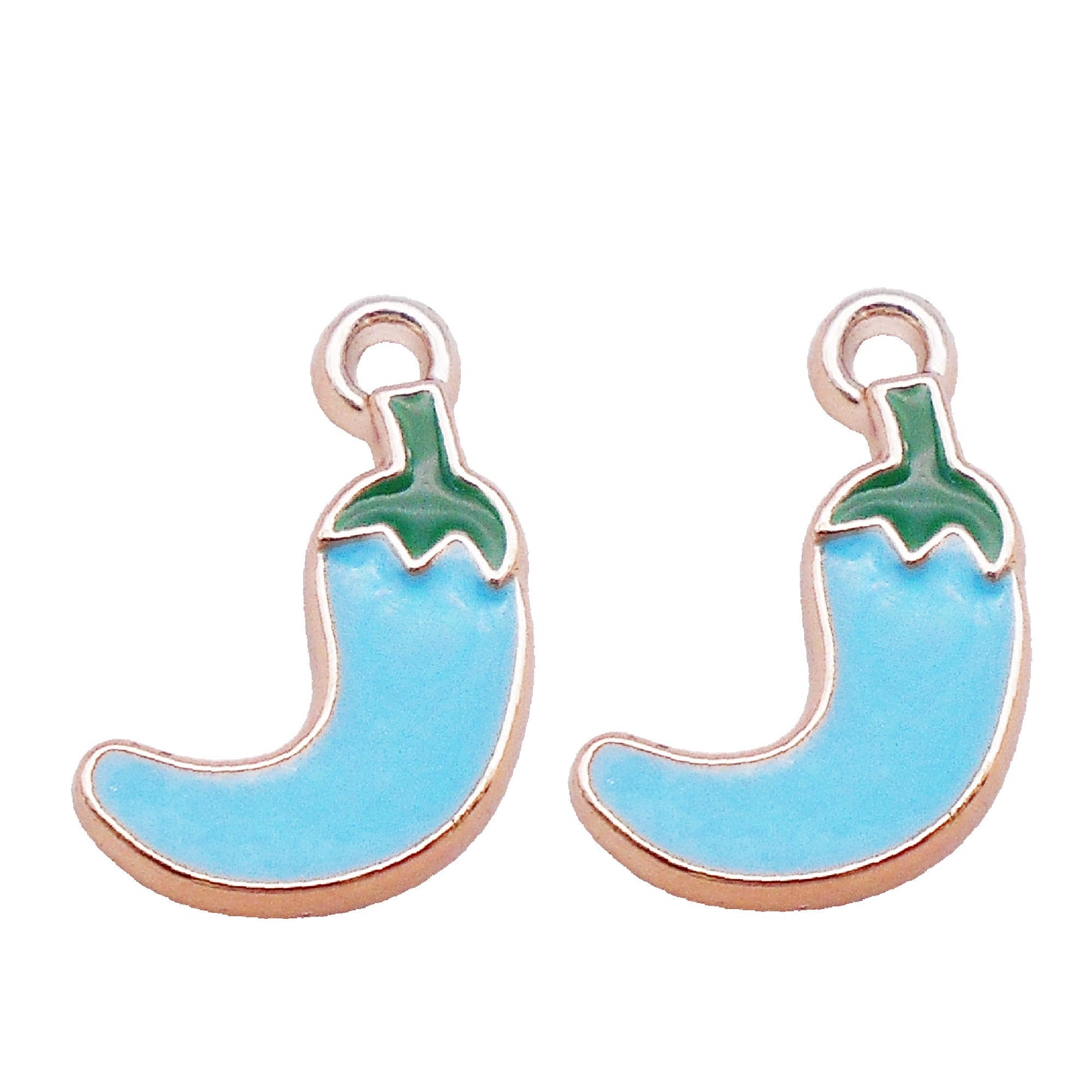 16Pcs Plastic Chili Pepper Charm 21x15mm Korean Style Enamel Pendant for Jewelry Earrings Necklace Bracelet Charm Making DIY Crafts Supplies Keychain Decor
