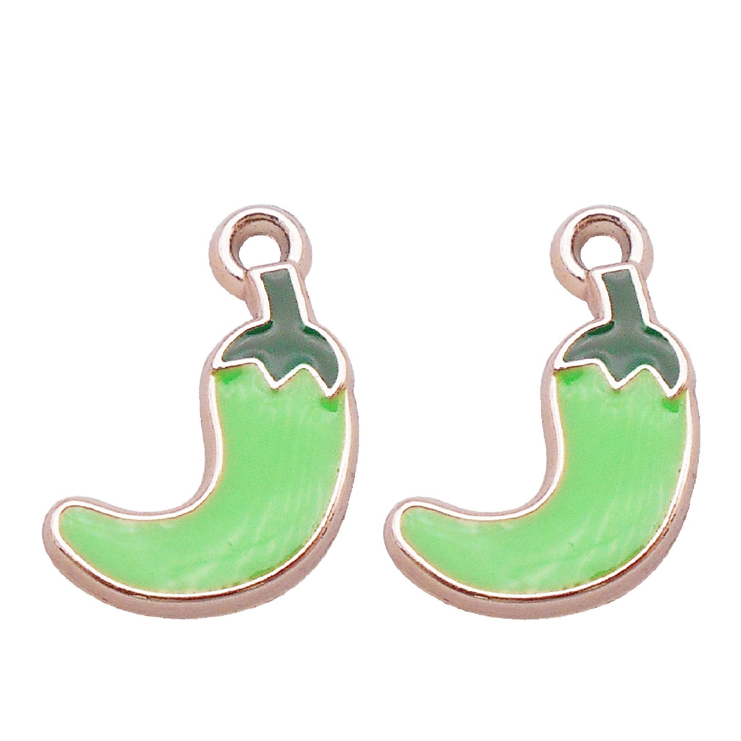 16Pcs Plastic Chili Pepper Charm 21x15mm Korean Style Enamel Pendant for Jewelry Earrings Necklace Bracelet Charm Making DIY Crafts Supplies Keychain Decor