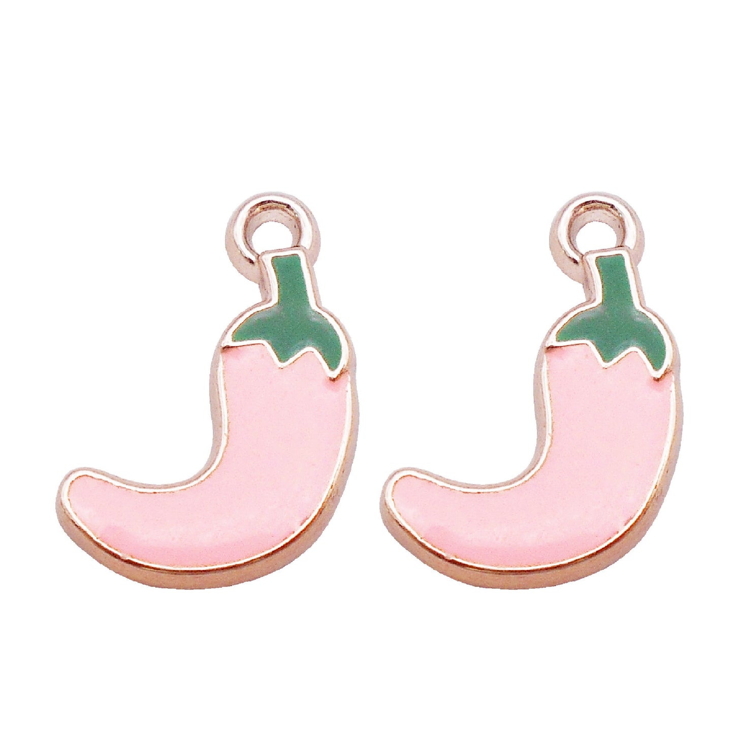 16Pcs Plastic Chili Pepper Charm 21x15mm Korean Style Enamel Pendant for Jewelry Earrings Necklace Bracelet Charm Making DIY Crafts Supplies Keychain Decor