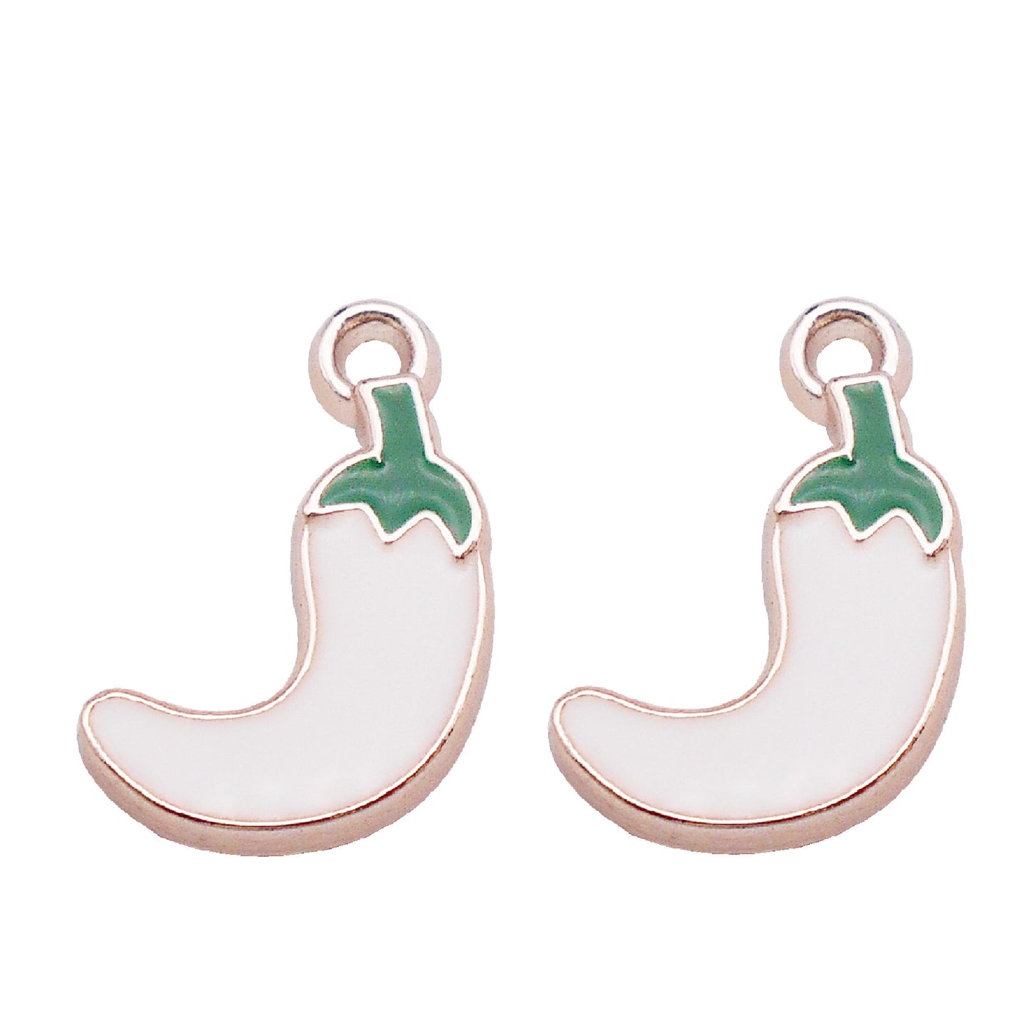 16Pcs Plastic Chili Pepper Charm 21x15mm Korean Style Enamel Pendant for Jewelry Earrings Necklace Bracelet Charm Making DIY Crafts Supplies Keychain Decor