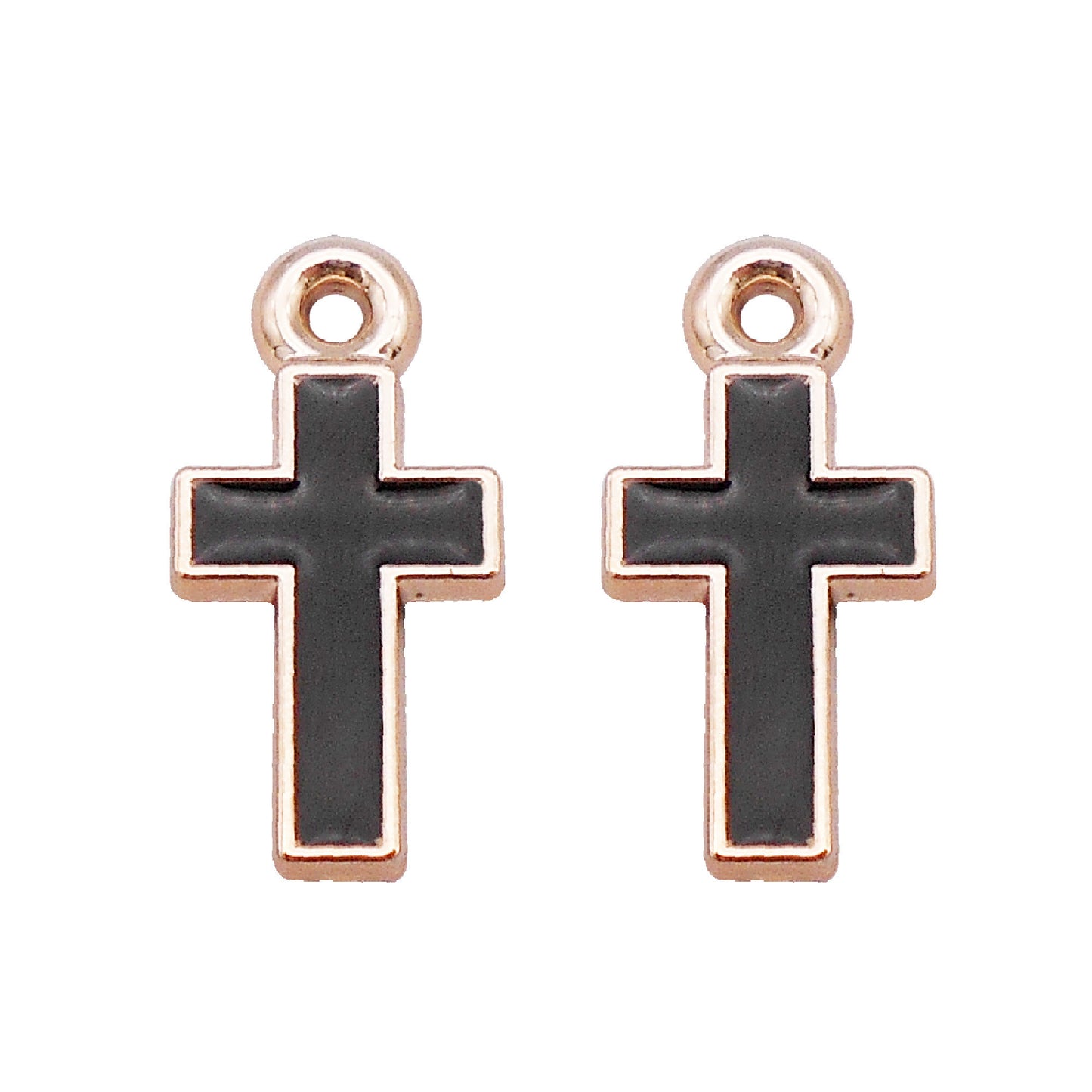 16Pcs Alloy Bezel Cross Charm 21x11mm Korean Style Enamel Jewelry Pendant for Necklace Bracelet Earrings Making DIY Crafts Supplies Phone Chain Decor