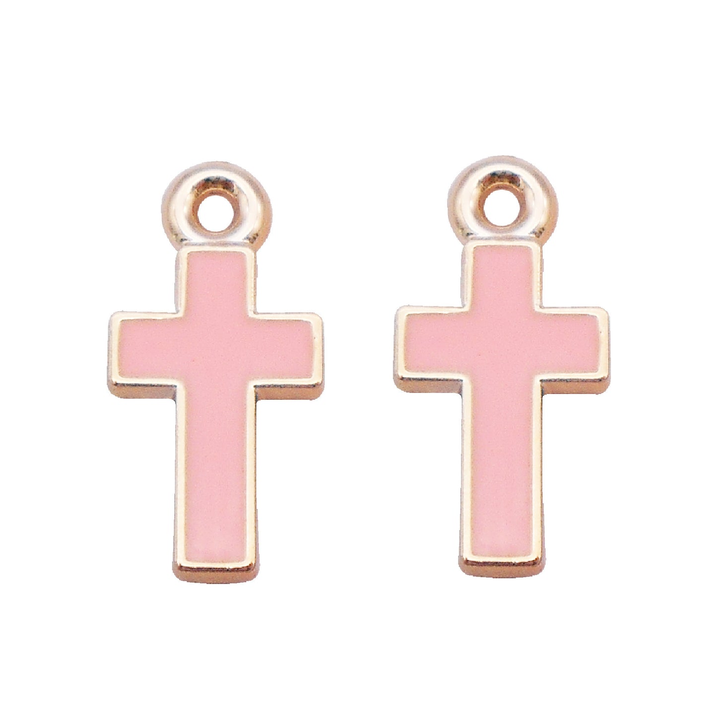 16Pcs Alloy Bezel Cross Charm 21x11mm Korean Style Enamel Jewelry Pendant for Necklace Bracelet Earrings Making DIY Crafts Supplies Phone Chain Decor