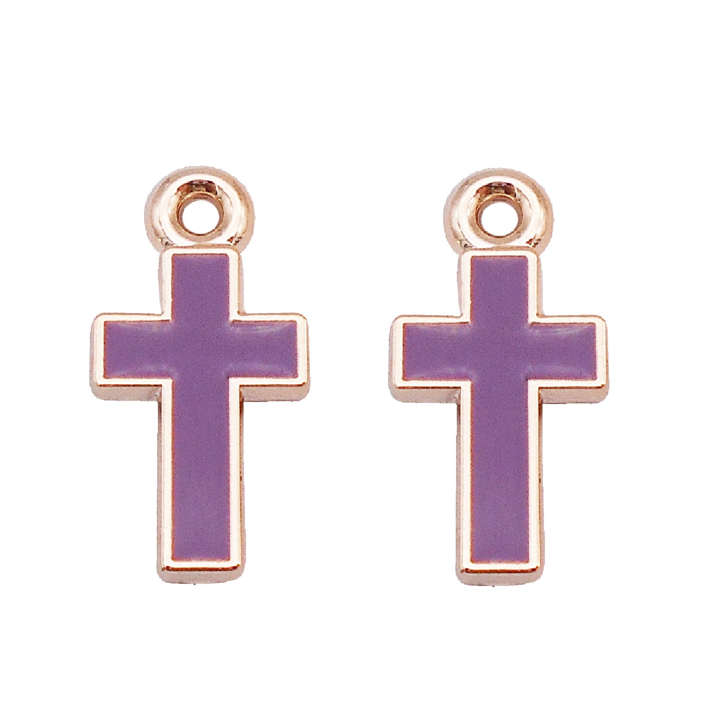 16Pcs Alloy Bezel Cross Charm 21x11mm Korean Style Enamel Jewelry Pendant for Necklace Bracelet Earrings Making DIY Crafts Supplies Phone Chain Decor