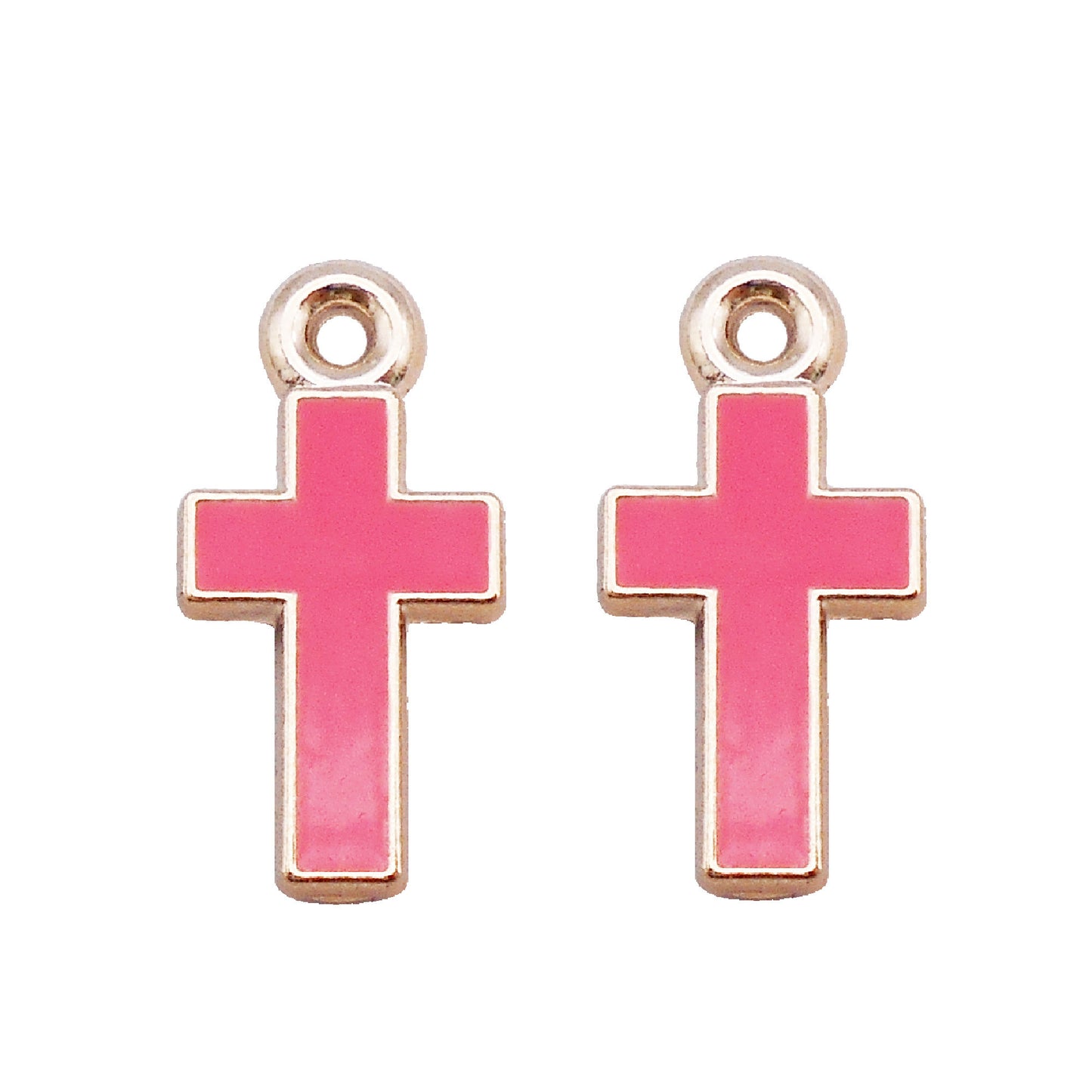 16Pcs Alloy Bezel Cross Charm 21x11mm Korean Style Enamel Jewelry Pendant for Necklace Bracelet Earrings Making DIY Crafts Supplies Phone Chain Decor
