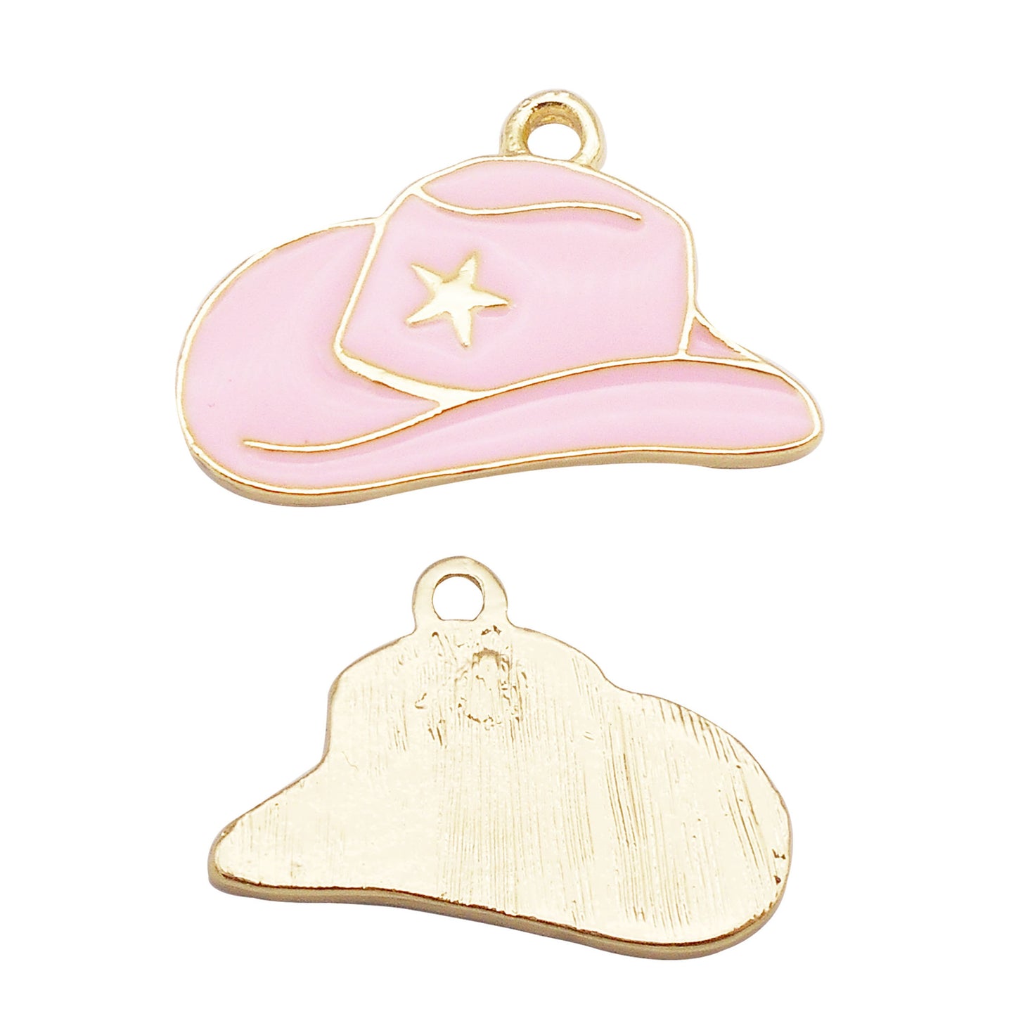6Pcs Enamel Hat Charm 16x24mm Cowboy Hat Design Alloy Pendant DIY Jewelry Accessory for Necklace Bracelet Earrings Craft Decor