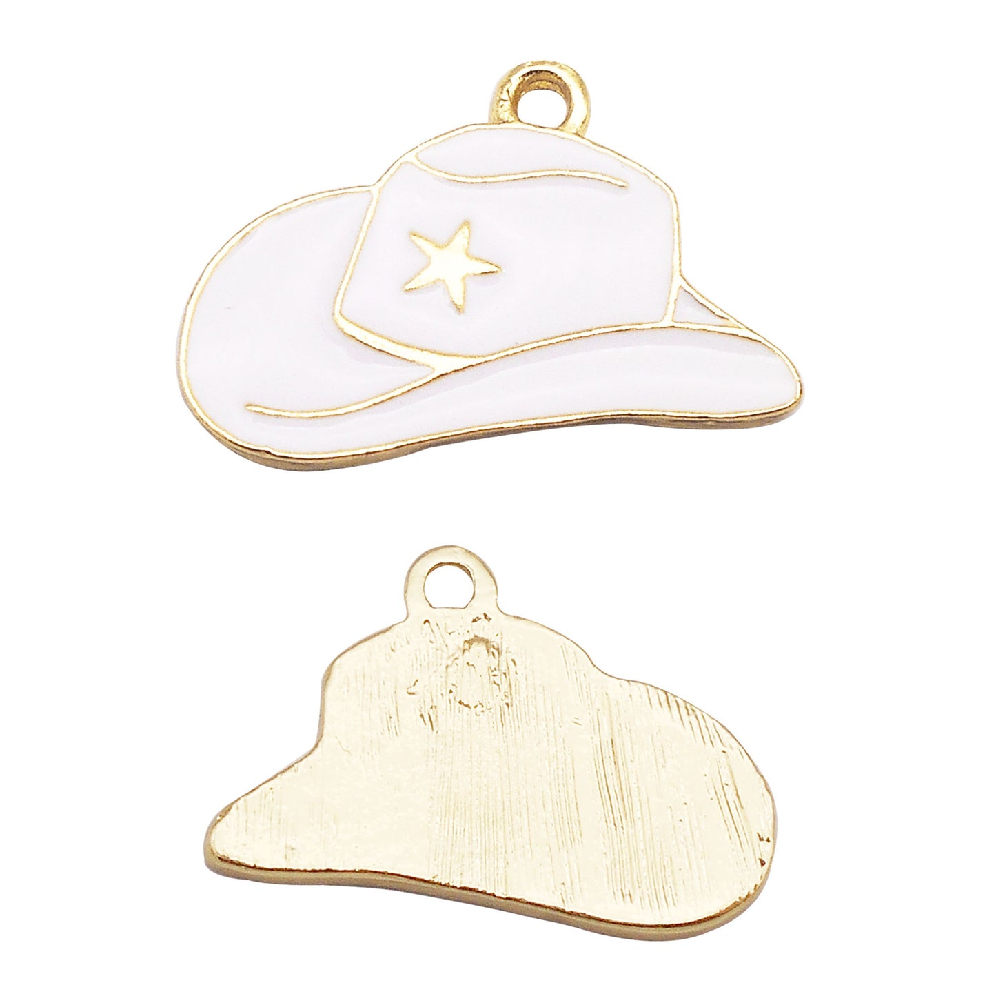 6Pcs Enamel Hat Charm 16x24mm Cowboy Hat Design Alloy Pendant DIY Jewelry Accessory for Necklace Bracelet Earrings Craft Decor