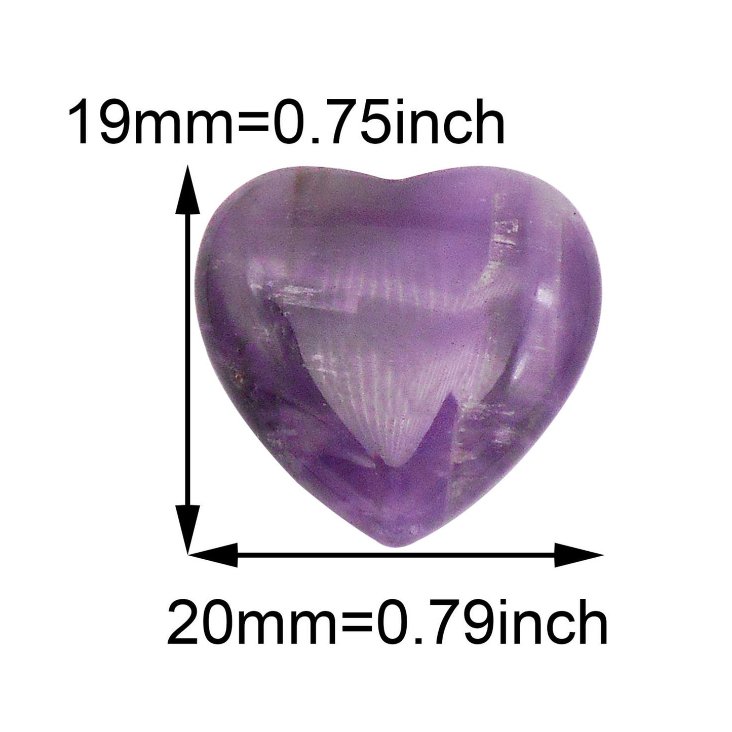 1 Piece Natural Crystal Stone 3D Love Heart Shaped Embellishment for DIY Jewelry Accessories Crafts Supplies Gifts Decor