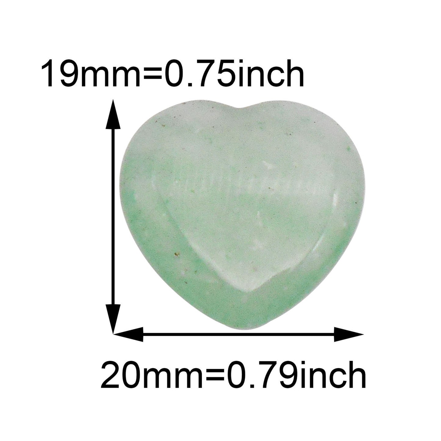 1 Piece Natural Crystal Stone 3D Love Heart Shaped Embellishment for DIY Jewelry Accessories Crafts Supplies Gifts Decor