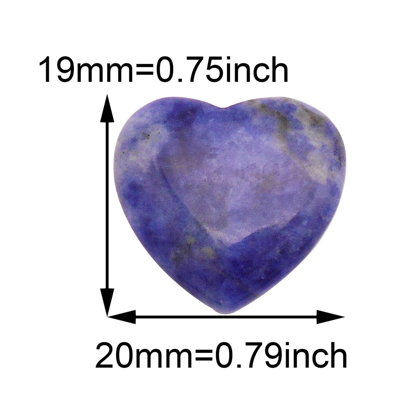 1 Piece Natural Crystal Stone 3D Love Heart Shaped Embellishment for DIY Jewelry Accessories Crafts Supplies Gifts Decor
