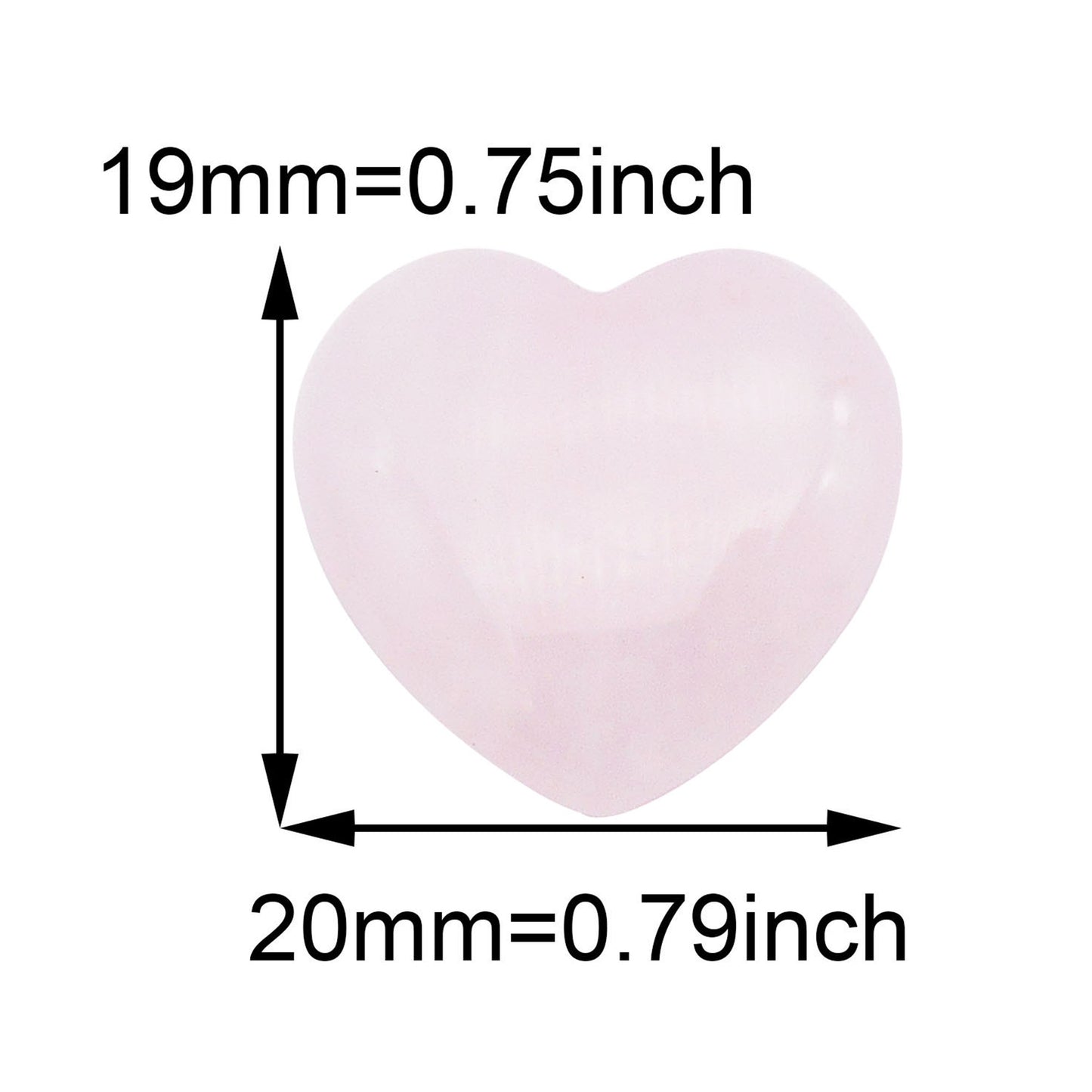1 Piece Natural Crystal Stone 3D Love Heart Shaped Embellishment for DIY Jewelry Accessories Crafts Supplies Gifts Decor