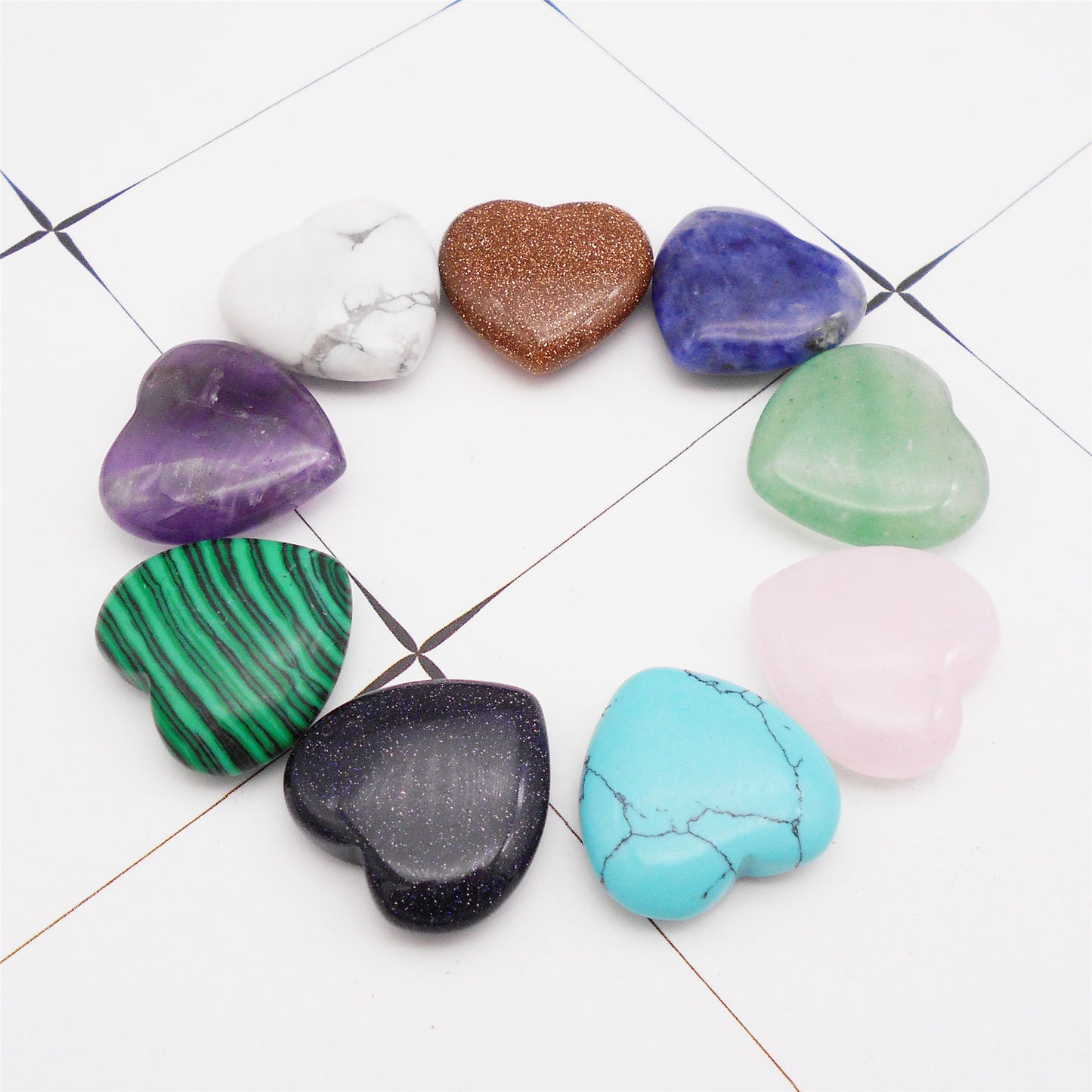 1 Piece Natural Crystal Stone 3D Love Heart Shaped Embellishment for DIY Jewelry Accessories Crafts Supplies Gifts Decor