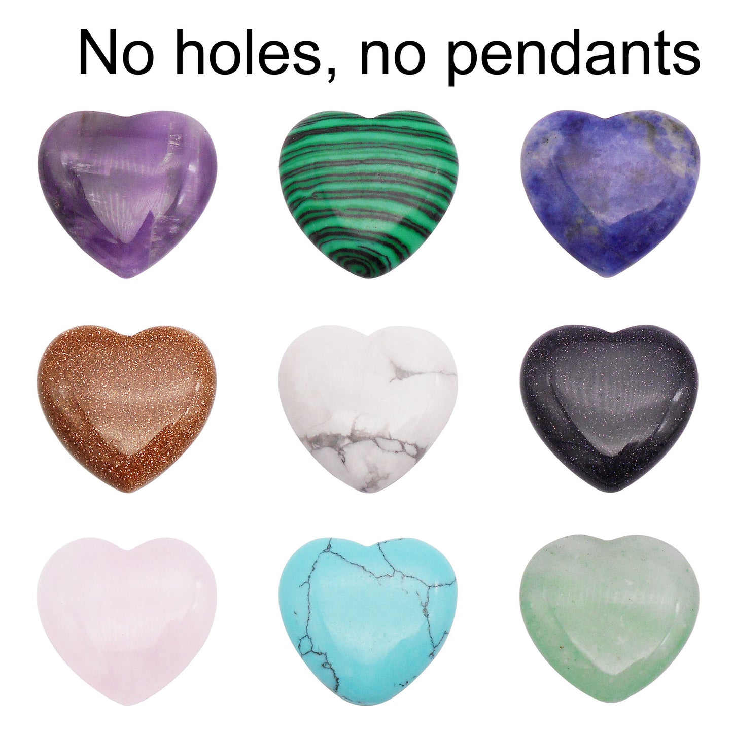 1 Piece Natural Crystal Stone 3D Love Heart Shaped Embellishment for DIY Jewelry Accessories Crafts Supplies Gifts Decor