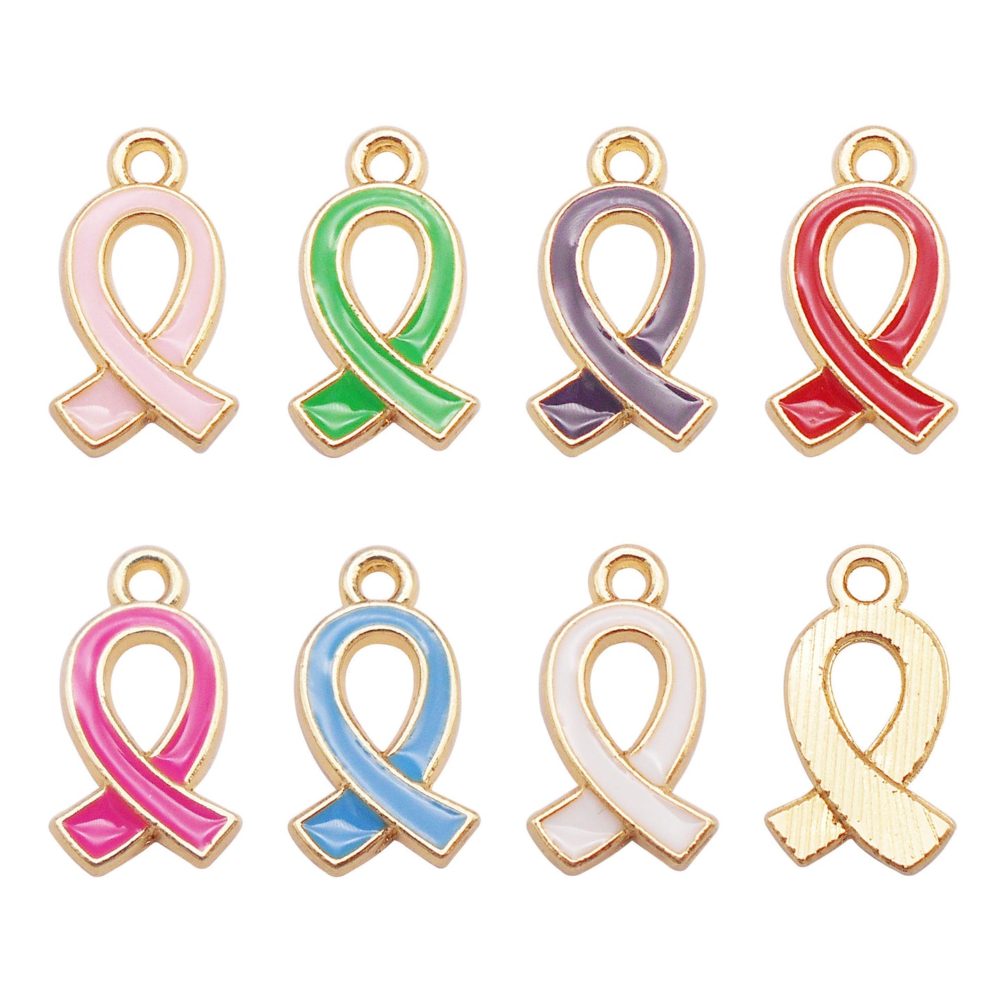 7Pcs Mini Enamel Scarf Charms 17x10mm Metal Jewelry Pendant for Necklace Bracelet Earrings Making, DIY Crafts Decor