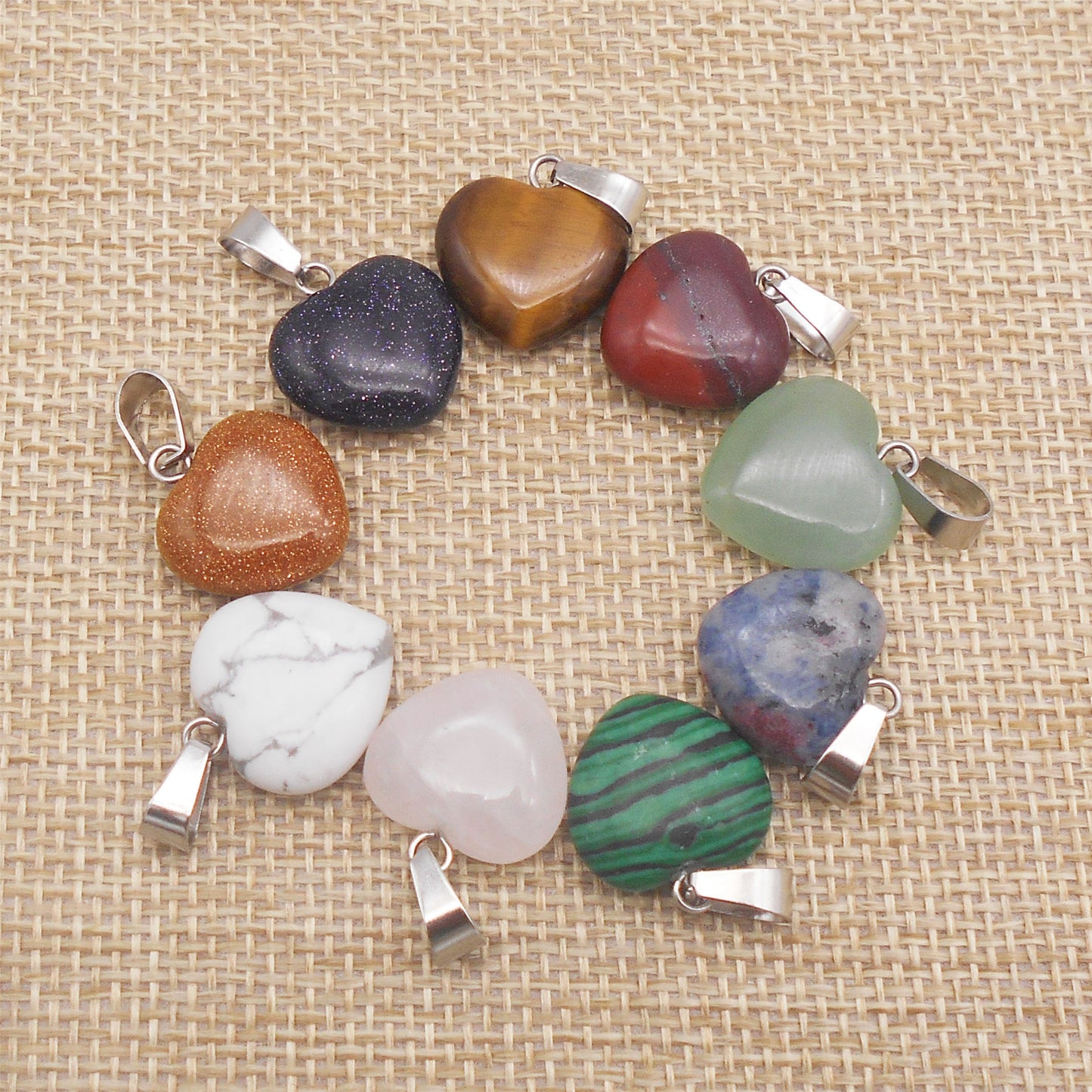 1 Piece Glossy Crystal Agate Pendant Heart Shaped Charm for DIY Jewelry Making, Necklace Bracelet Dangle, Crafts Supplies