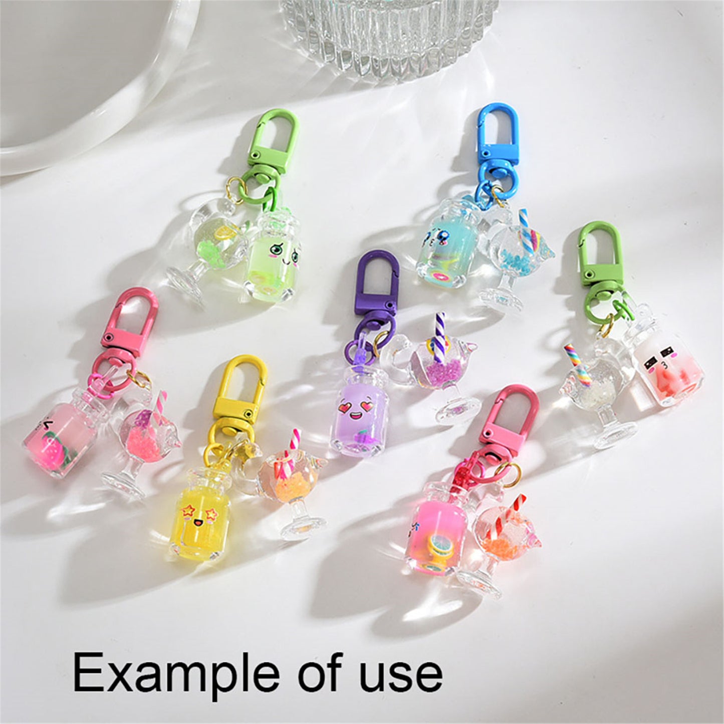 10Pcs 34x15mm Cute Emoji Mugs Charm Transparent Resin Simile Face Cup Dangle Pendant for Jewelry Making, Keychain Decor, DIY Crafts Supplies