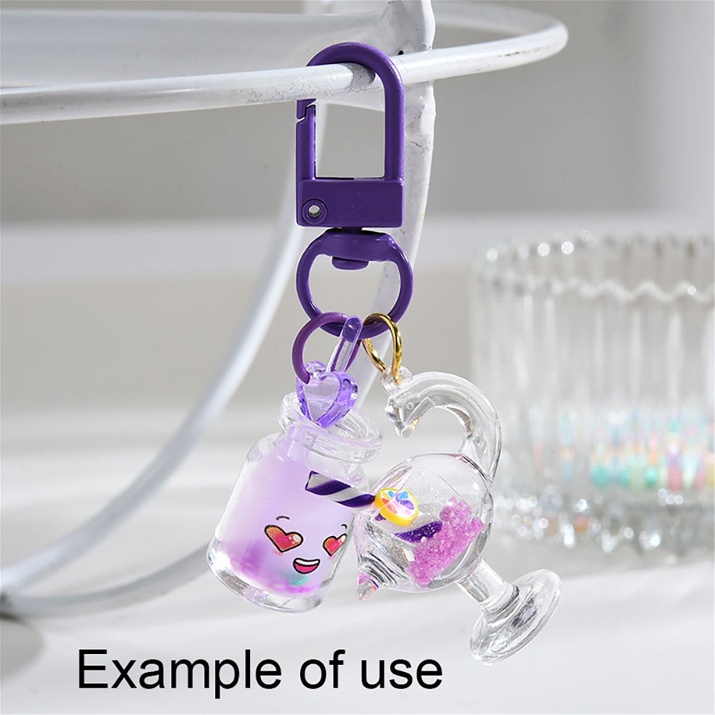 10Pcs 34x15mm Cute Emoji Mugs Charm Transparent Resin Simile Face Cup Dangle Pendant for Jewelry Making, Keychain Decor, DIY Crafts Supplies