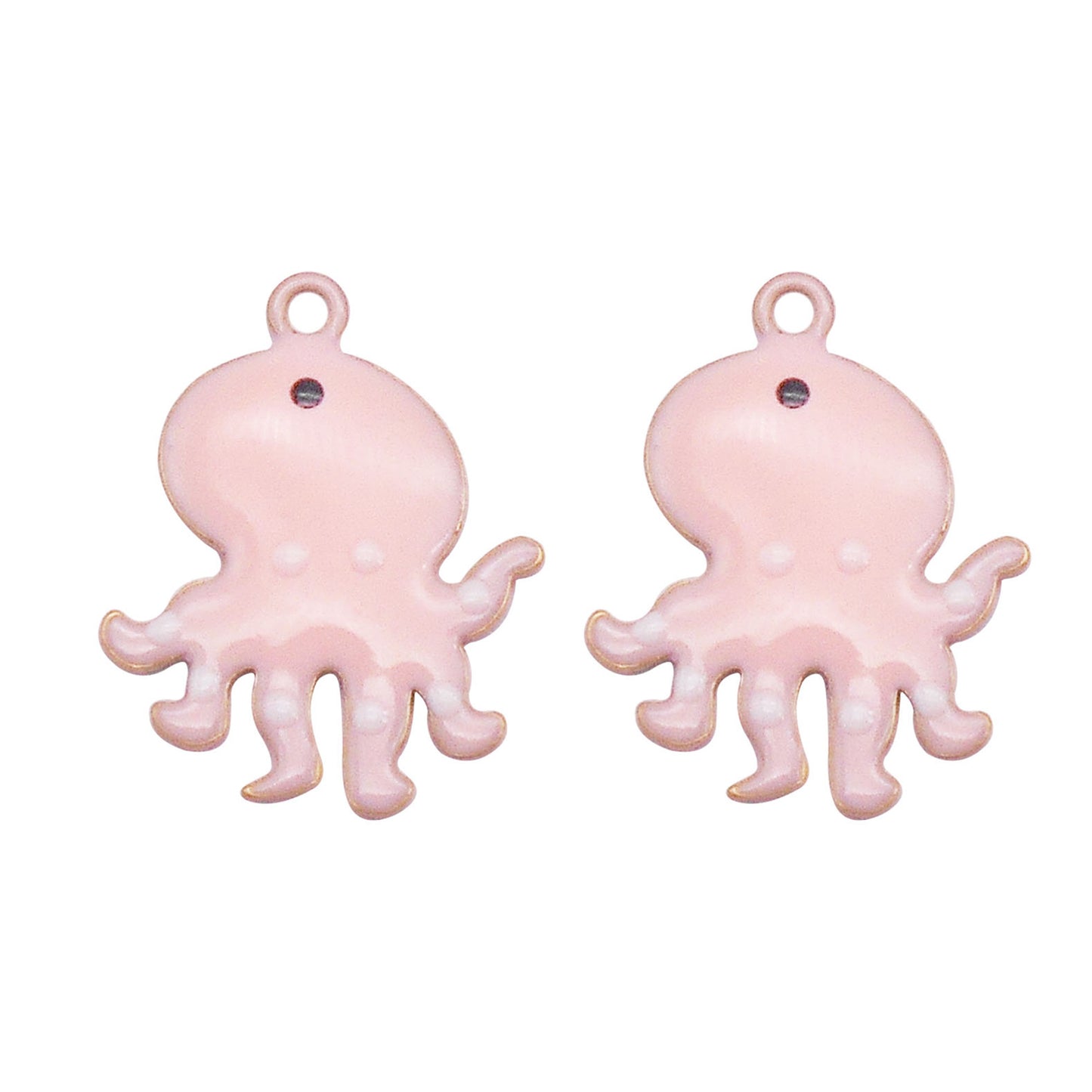 5Pcs Double-Sided Enamel Octopus Charms 14x11mm Brass Sea Creature Pendant for DIY Necklace Bracelet Earrings Jewelry Accessories, Crafts Decor