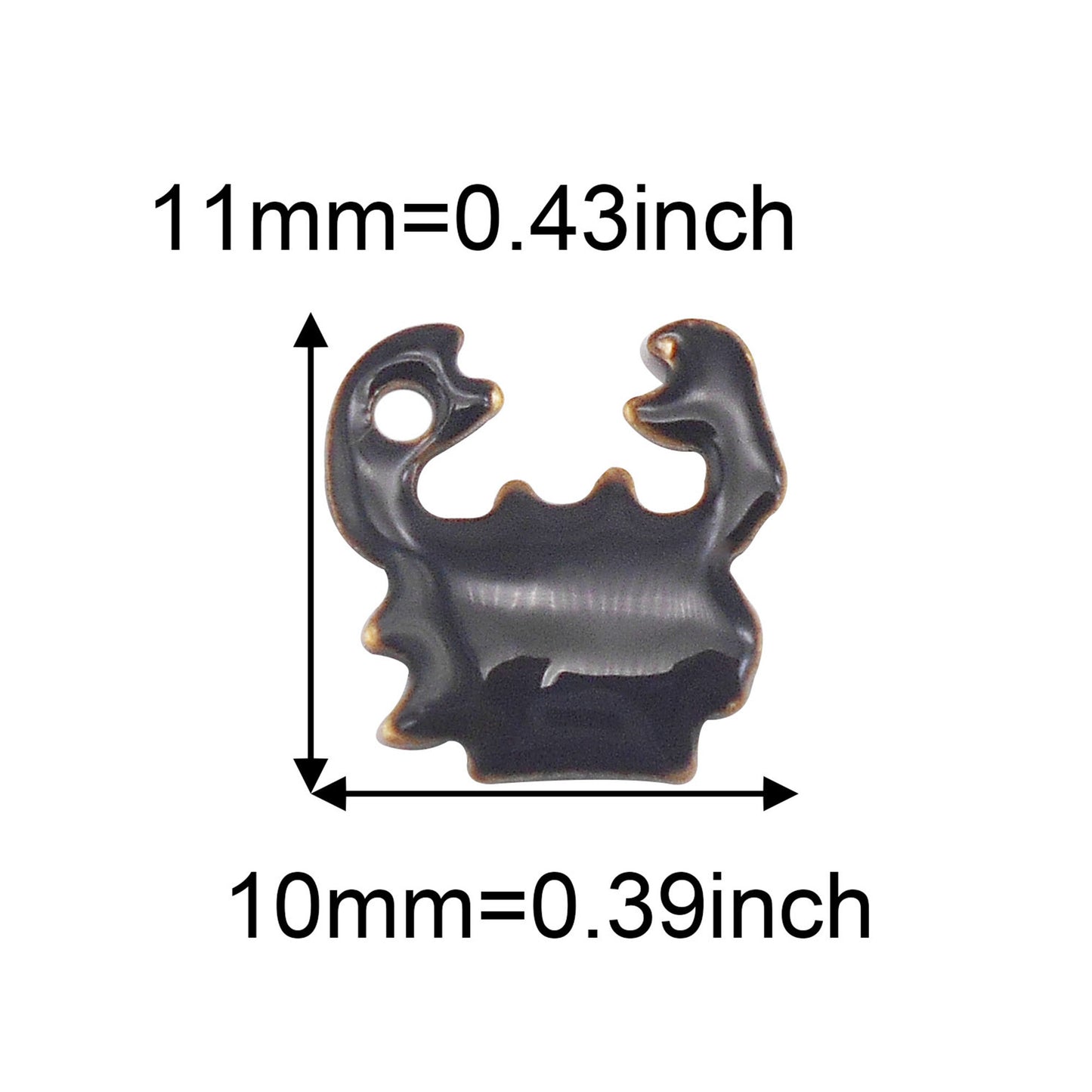 5Pcs Brass Enamel Crab Charms 11x10mm Double-Sided Design Sea Crab Pendant for Jewelry Making, DIY Crafts Decor