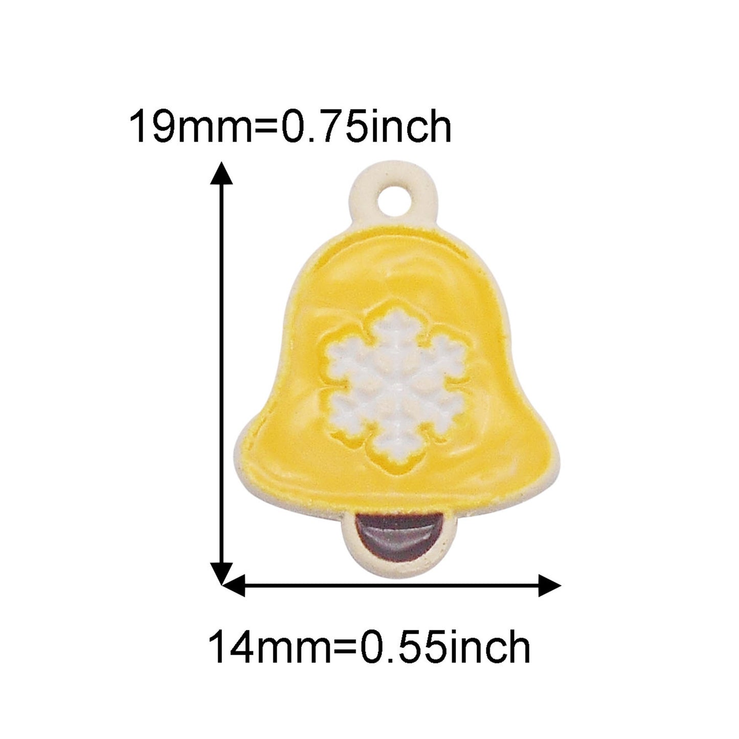 6Pcs Christmas Snowflake Snowman Bell Elk Charms Spray Painting Enamel Alloy Pendant for Christmas Party Decor Necklace Bracelet Earrings Making Accessories