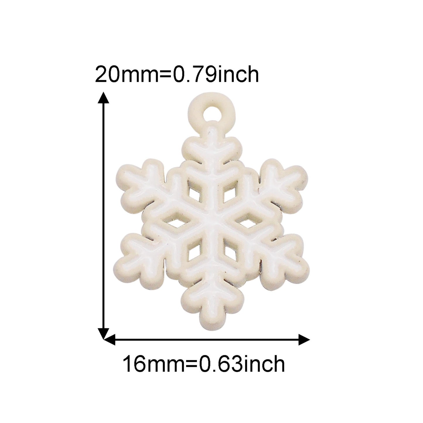 6Pcs Christmas Snowflake Snowman Bell Elk Charms Spray Painting Enamel Alloy Pendant for Christmas Party Decor Necklace Bracelet Earrings Making Accessories