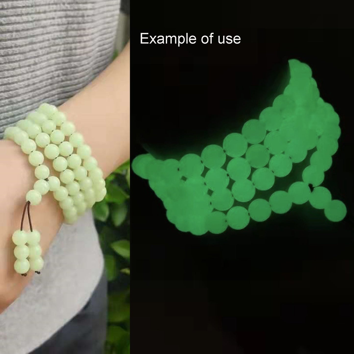 50PCS Acrylic Luminous Beads Round Fluorescent Spacer Beads Jewelry Making Loose Beads Glow In Dark for DIY Necklace Bracelet Accessories 8mm/10mm/12mm/16mm