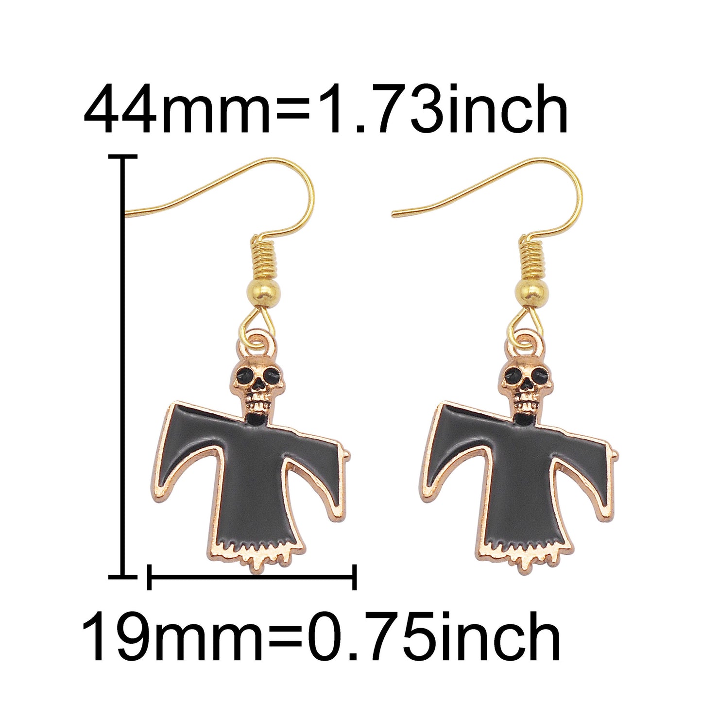 1 Pair Halloween Enamel Dangle Earrings Witch's Hat Eyeball Ghost Raven Designed, Alloy French Hook Earrings Hypoallergenic Women Ladies Earring Piercing Jewelry Festival Ear Decor