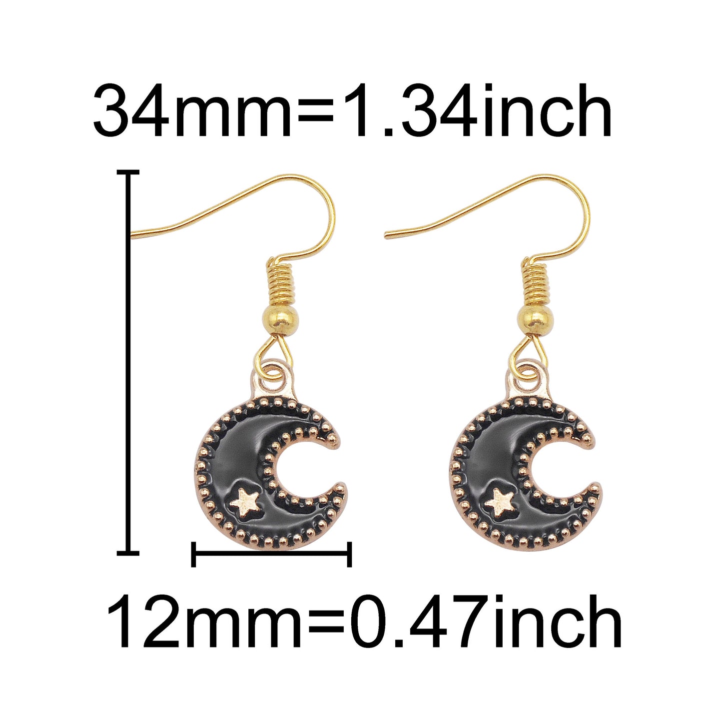 1 Pair Halloween Enamel Dangle Earrings Witch's Hat Eyeball Ghost Raven Designed, Alloy French Hook Earrings Hypoallergenic Women Ladies Earring Piercing Jewelry Festival Ear Decor