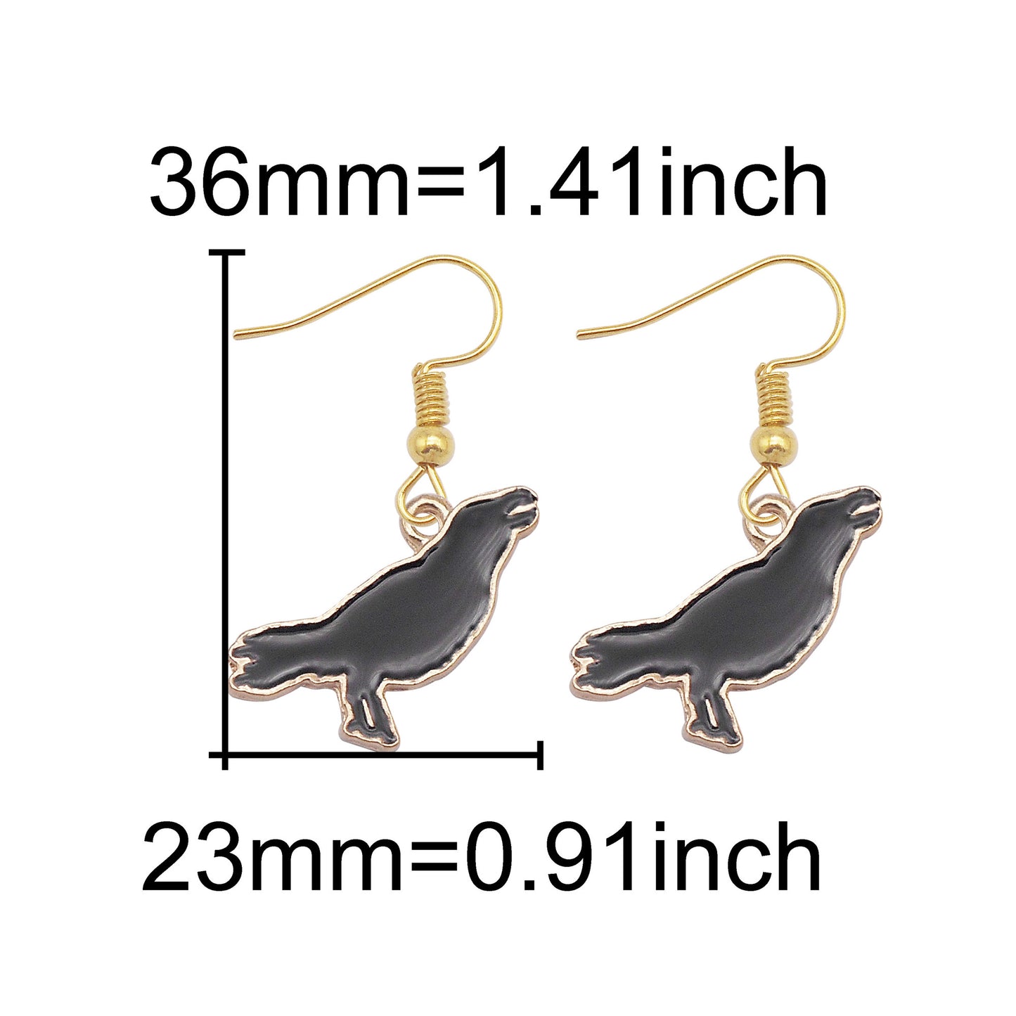 1 Pair Halloween Enamel Dangle Earrings Witch's Hat Eyeball Ghost Raven Designed, Alloy French Hook Earrings Hypoallergenic Women Ladies Earring Piercing Jewelry Festival Ear Decor